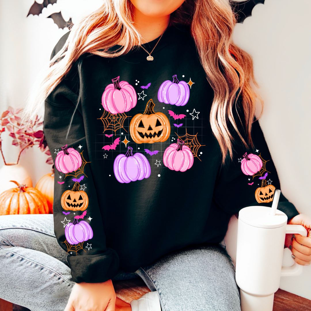 Colorful Pumpkin W/Sleeves DTF