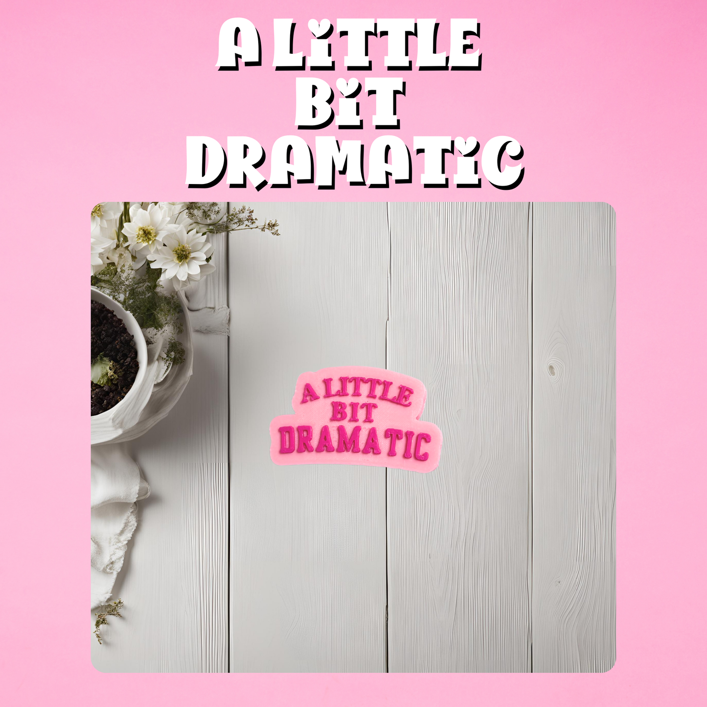 A Little Bit Dramatic Straw Topper