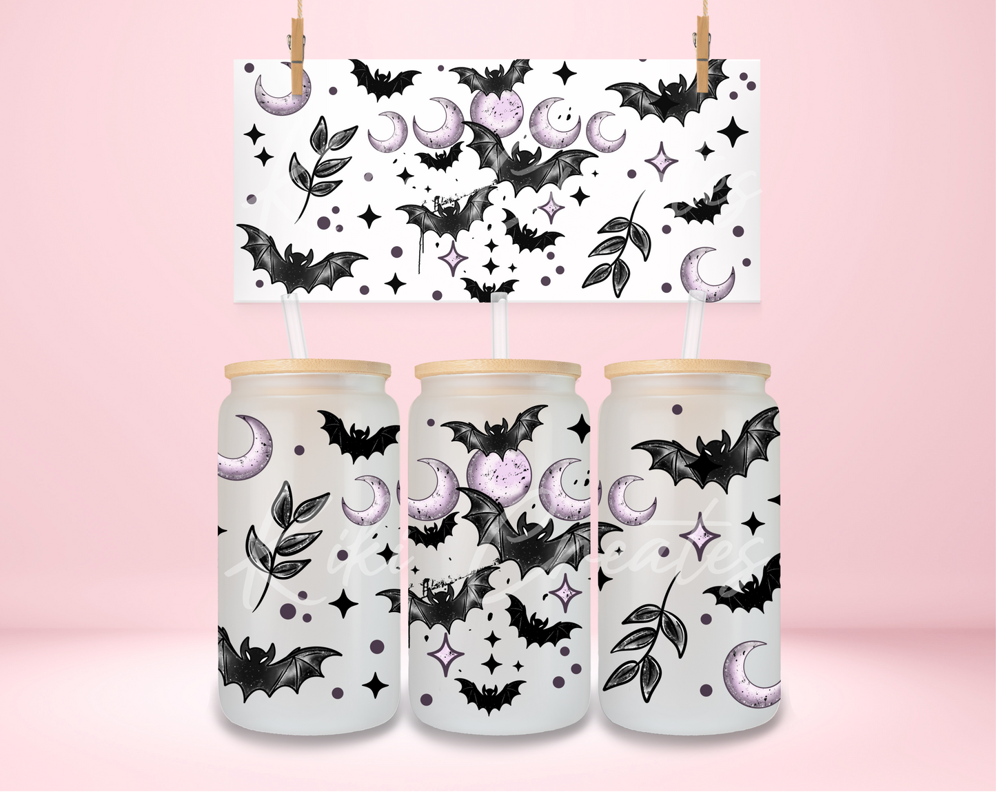 Black Bats and Purple Moons UVDTF Wrap