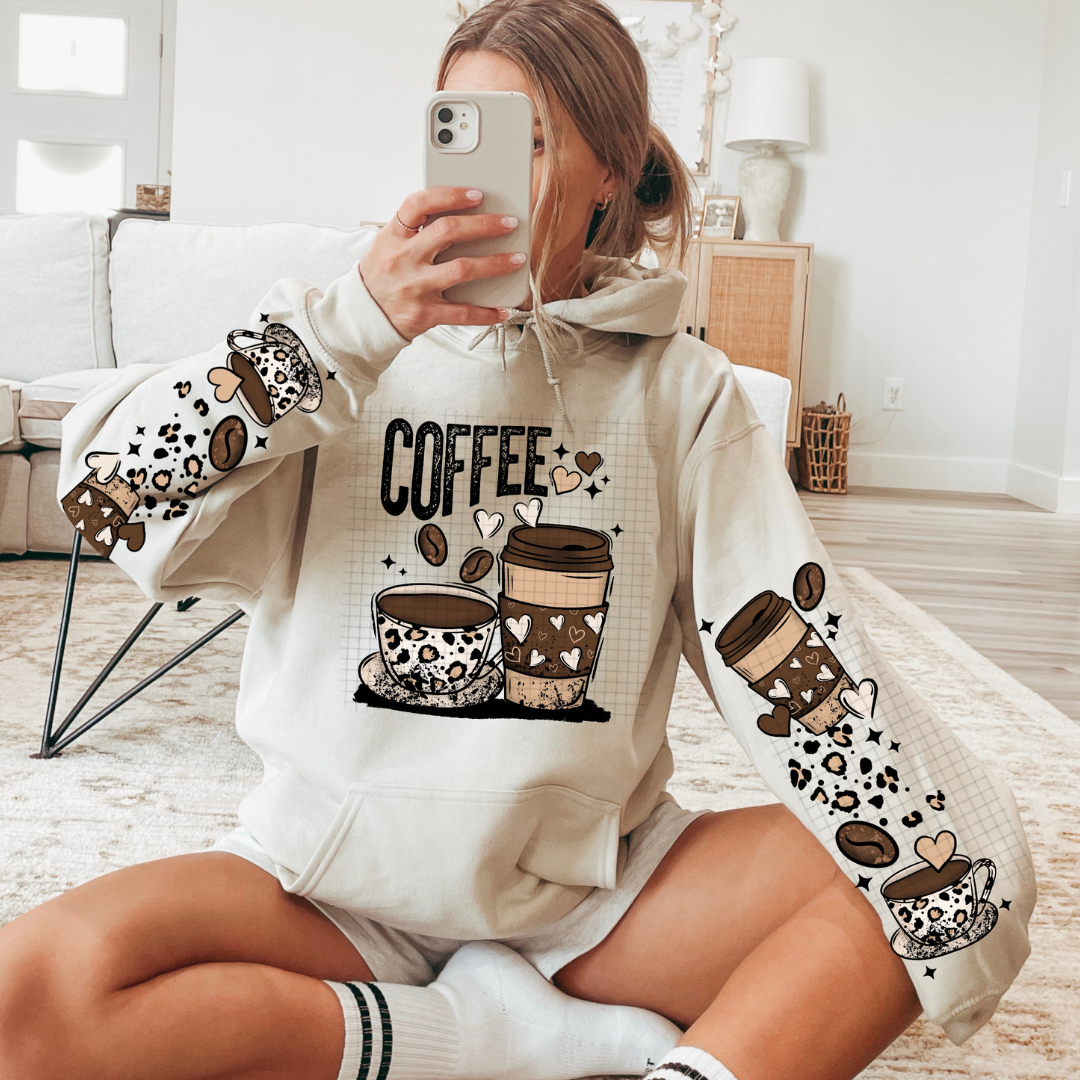 Leopard Coffee W/ Sleeves DTF