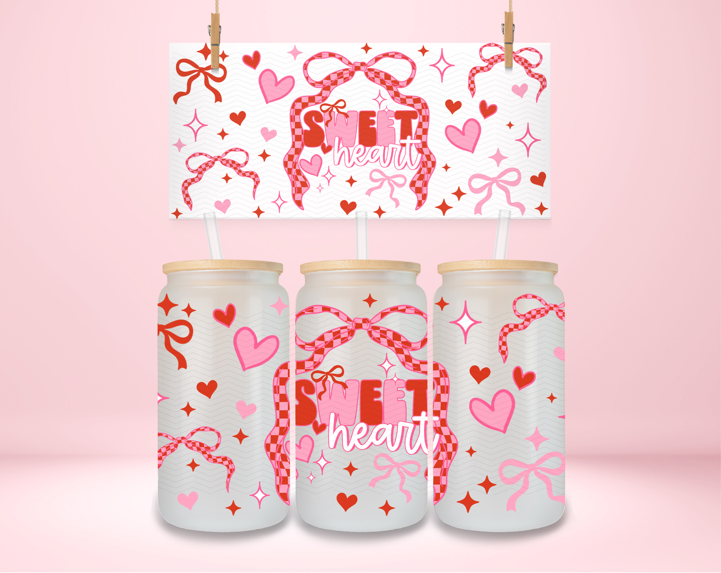 Sweetheart Checkered Coquette UVDTF Wrap