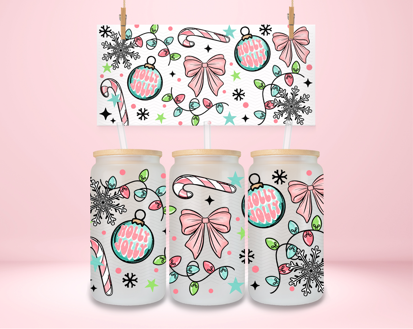 Holly Jolly Coquette UVDTF Wrap