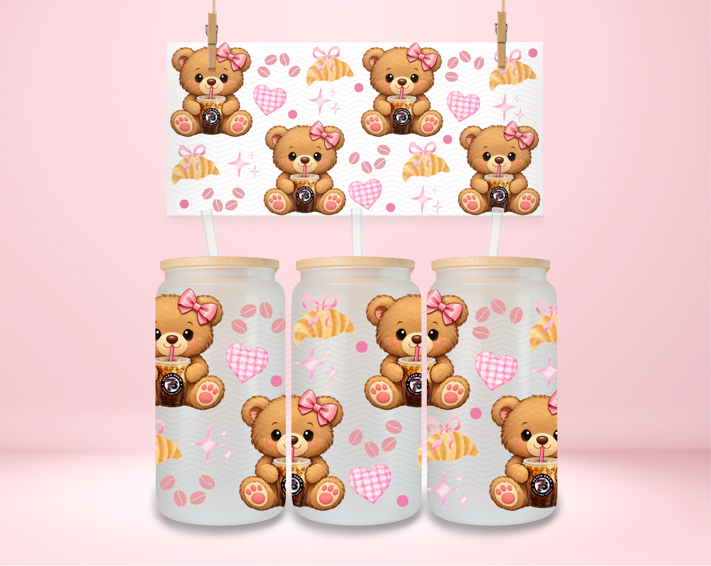 7Brew Teddy Bear Coquette UVDTF Wrap