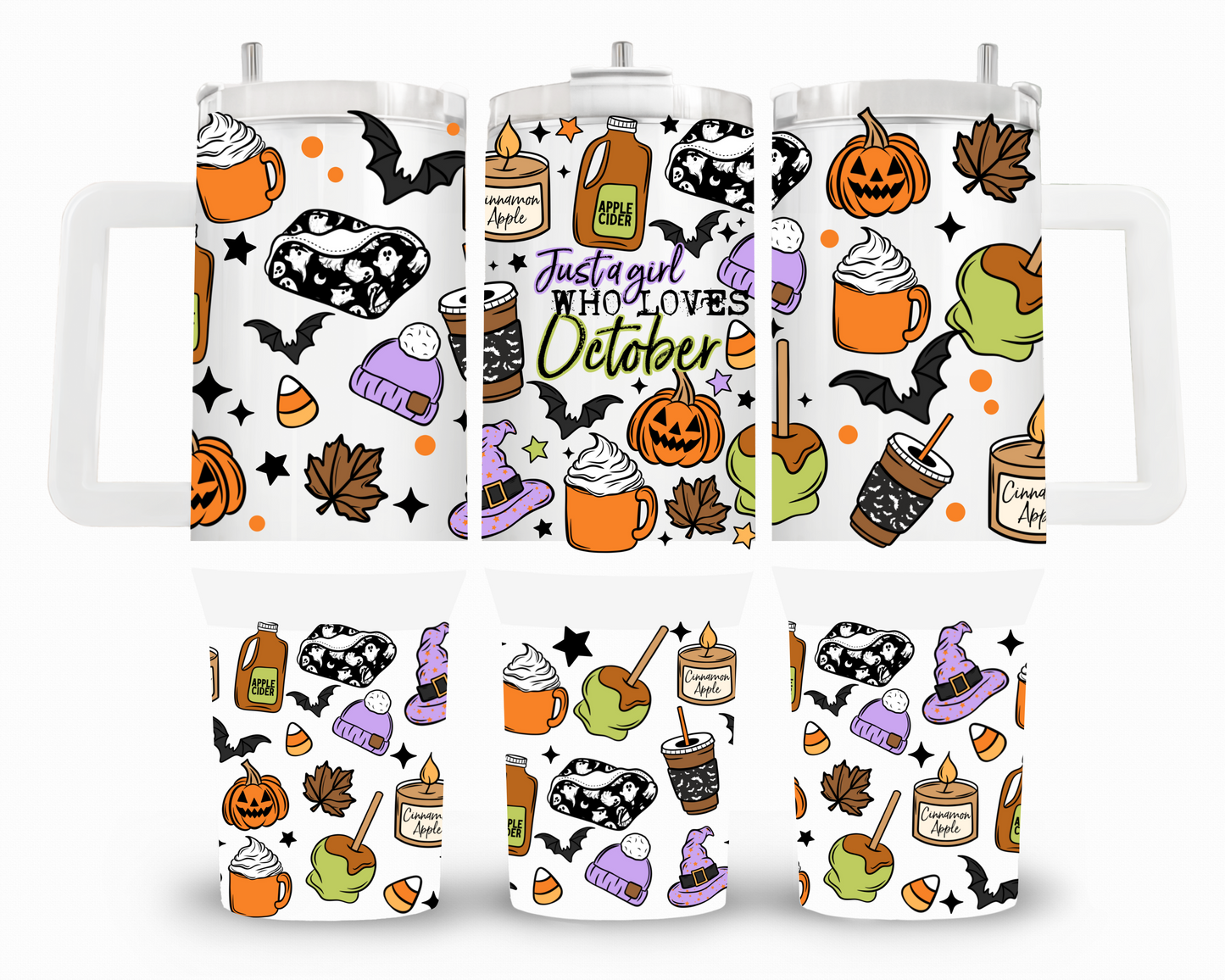 Just a Girl Who Loves October 40oz UVDTF Wrap