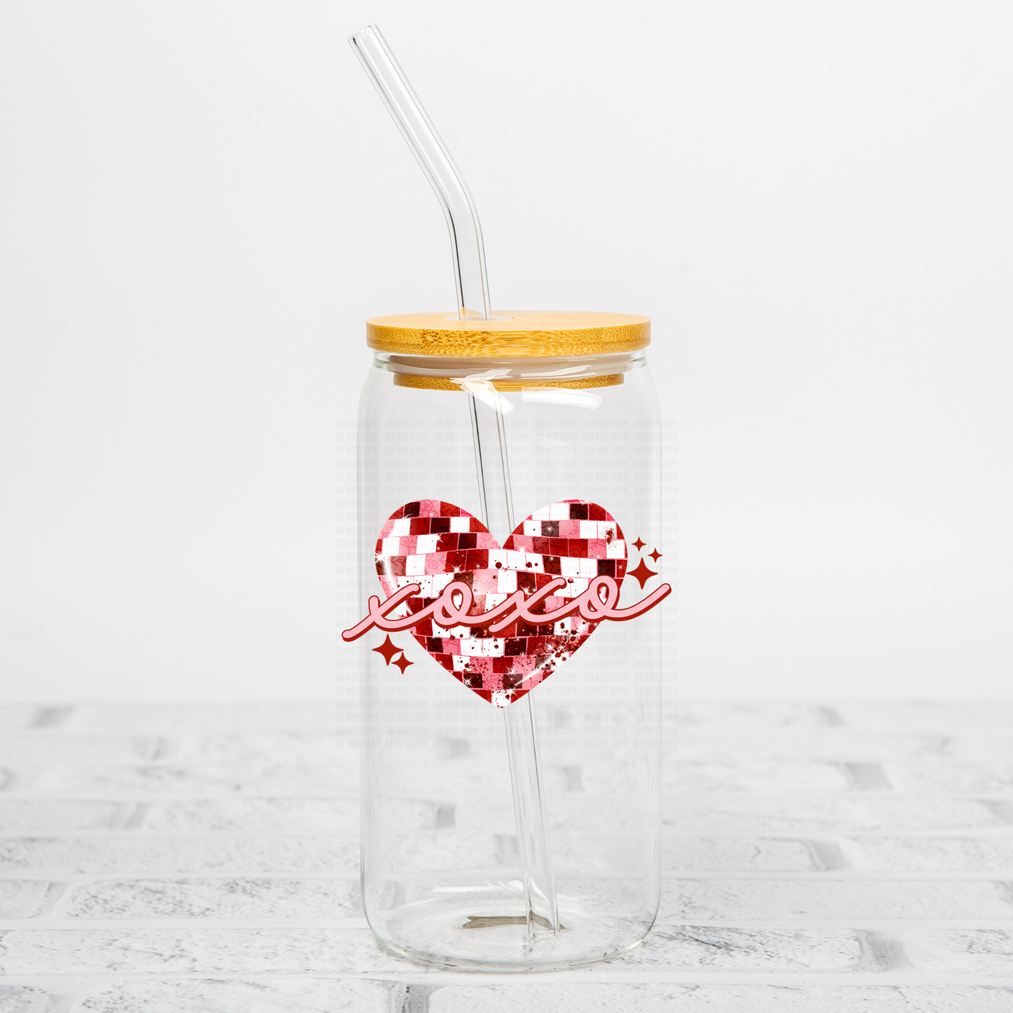 Xoxo Disco Heart UVDTF Decal