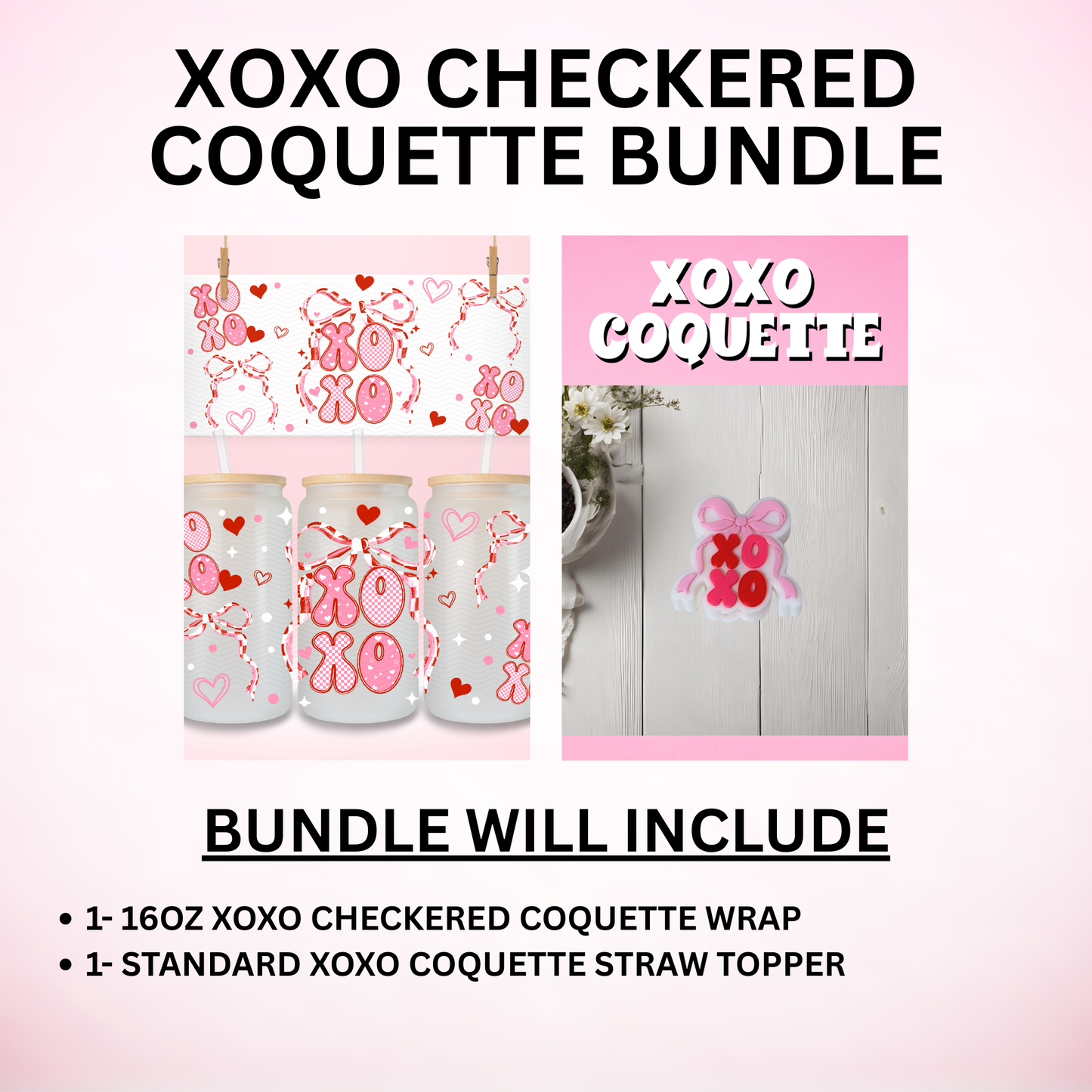 XOXO Checkered Coquette Bundle