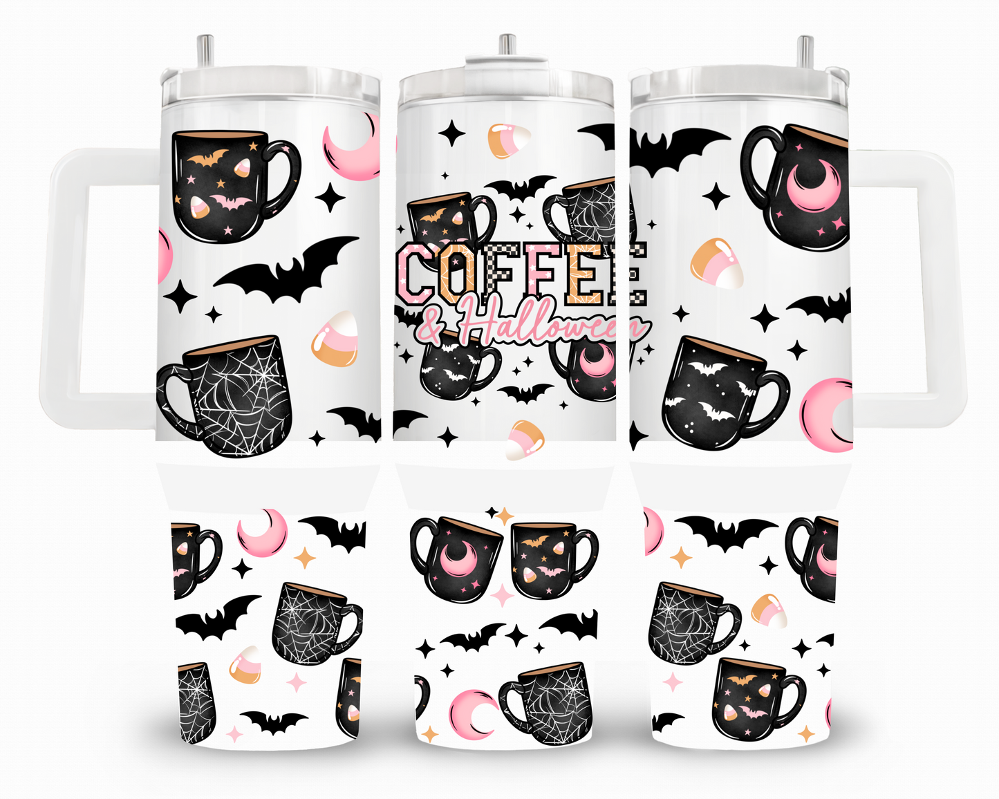 Coffee and Halloween 40oz UVDTF Wrap