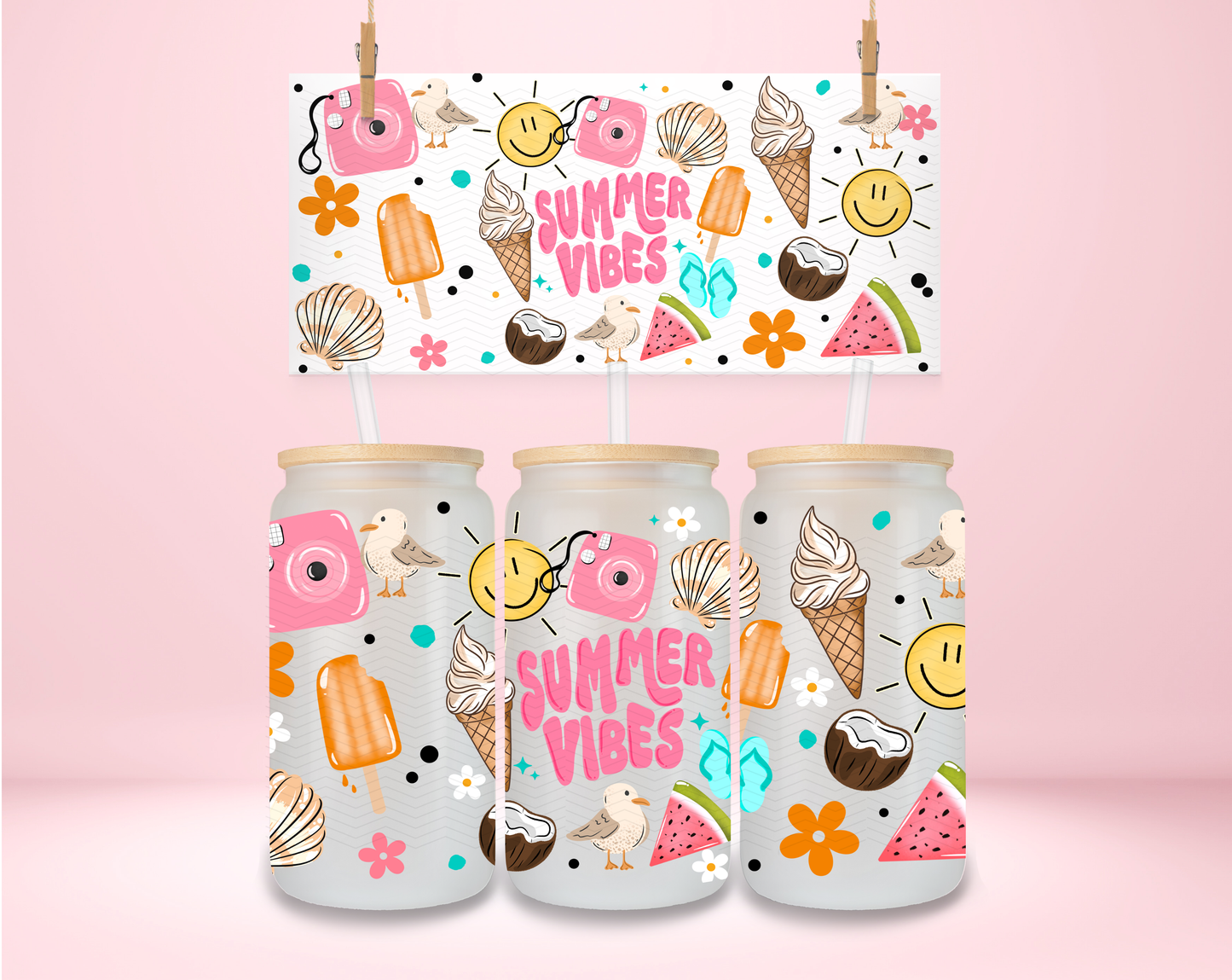 Summer Vibes Things UVDTF Wrap
