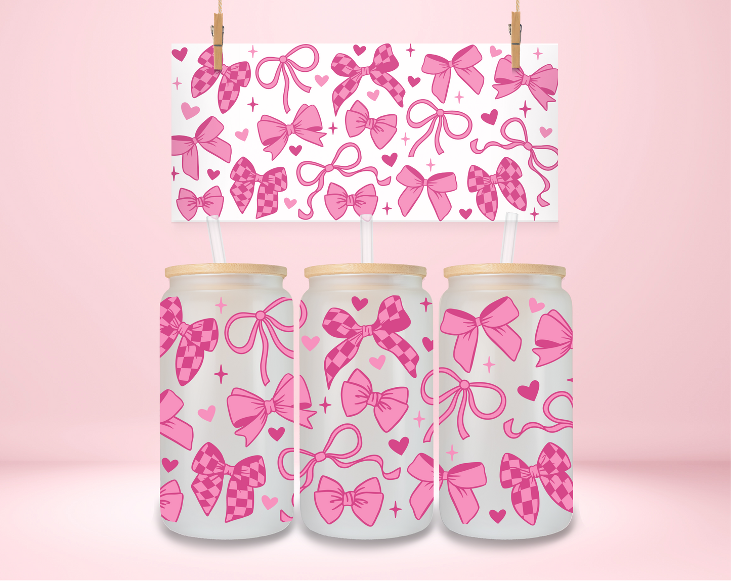 Pink Coquette Bow UVDTF Wrap