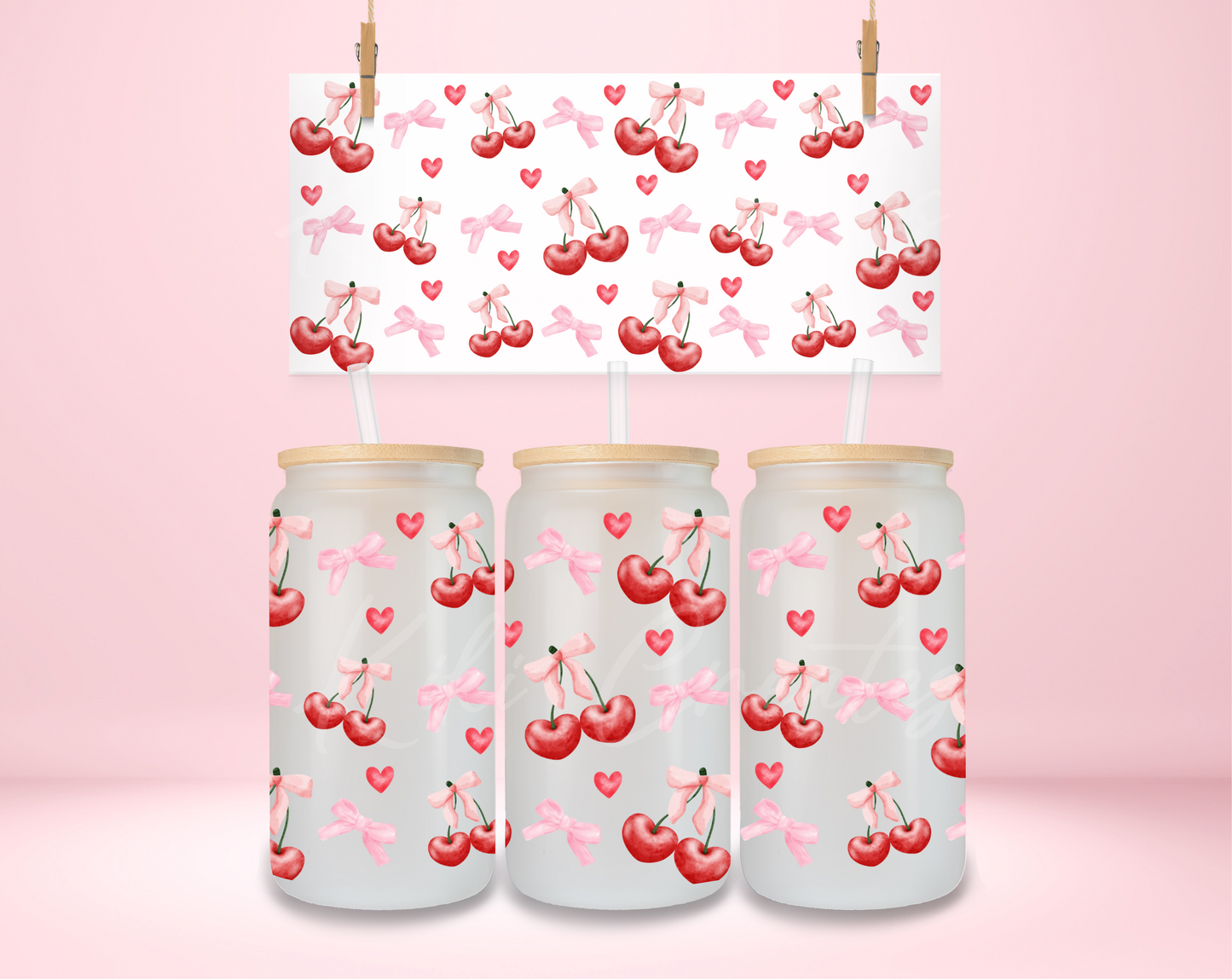 Cherries and Bows UVDTF Wrap
