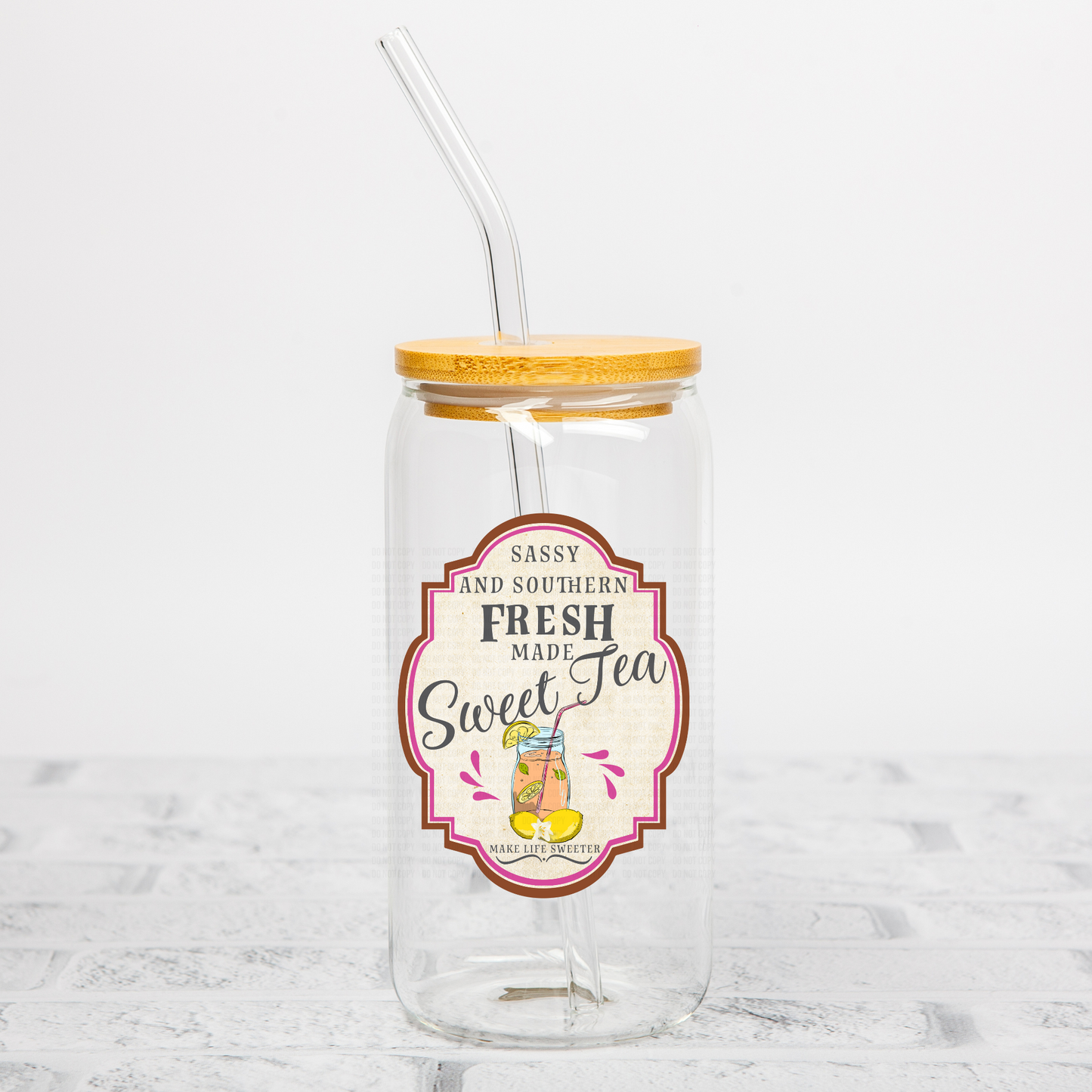 Sweet Tea Label UVDTF Decal