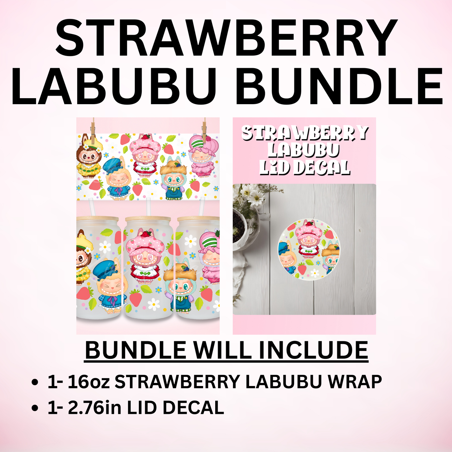 Strawberry Labubu Bundle