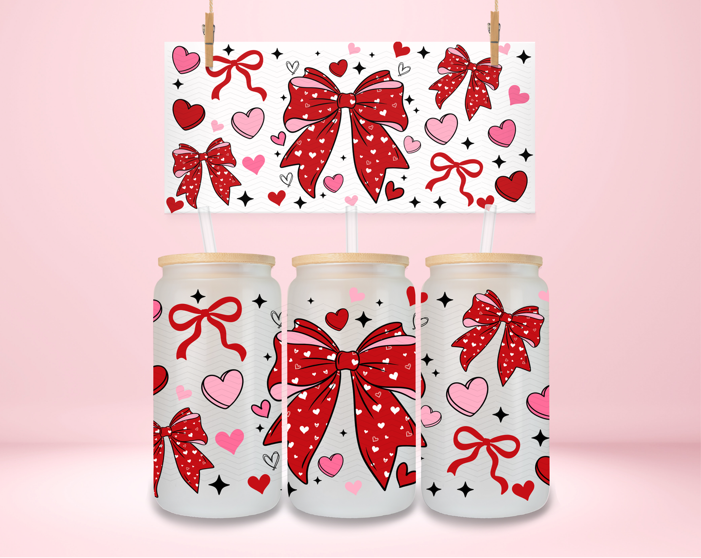 Valentines Coquette Bow UVDTF Wrap