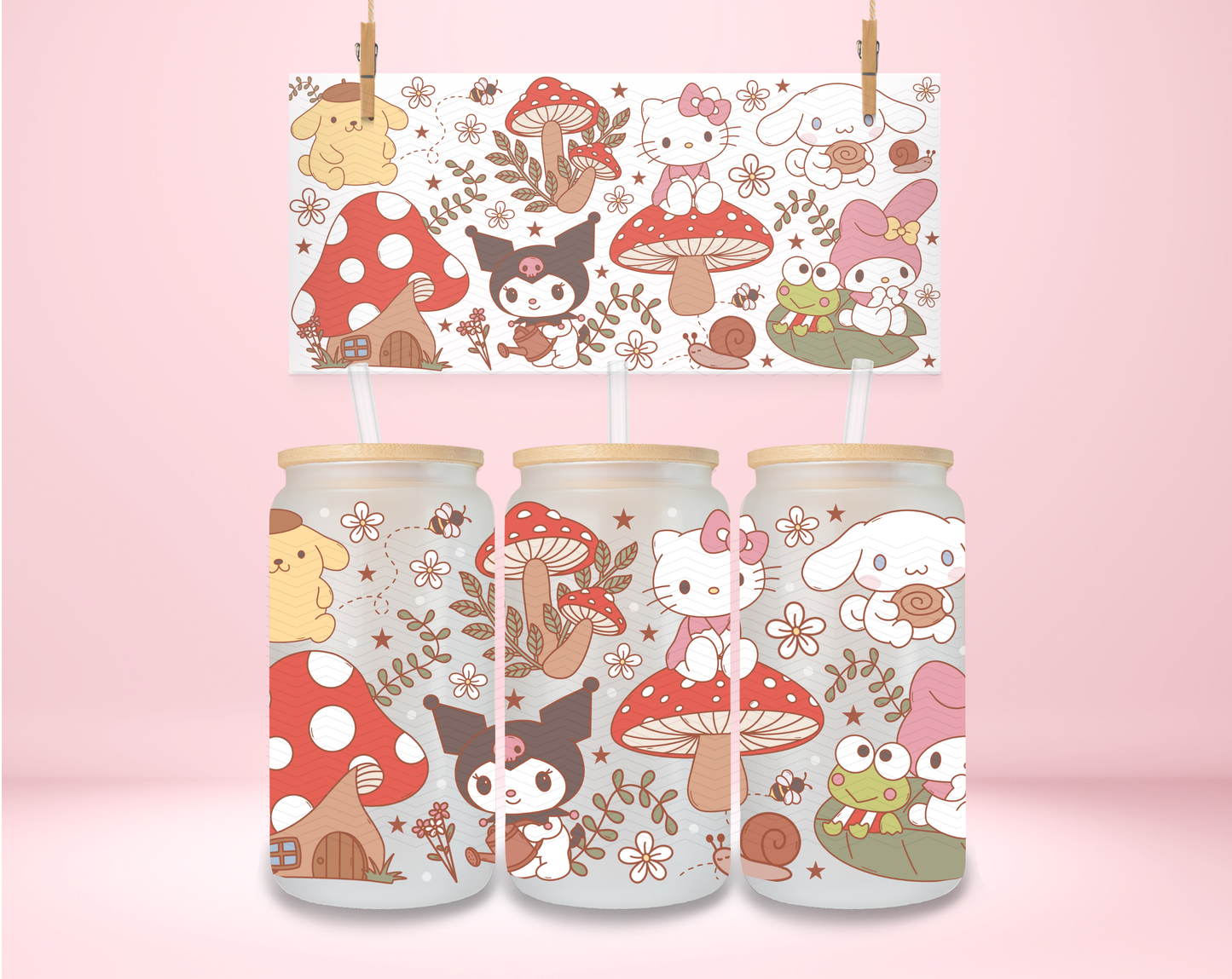Whimsical HK Friends UVDTF Wrap