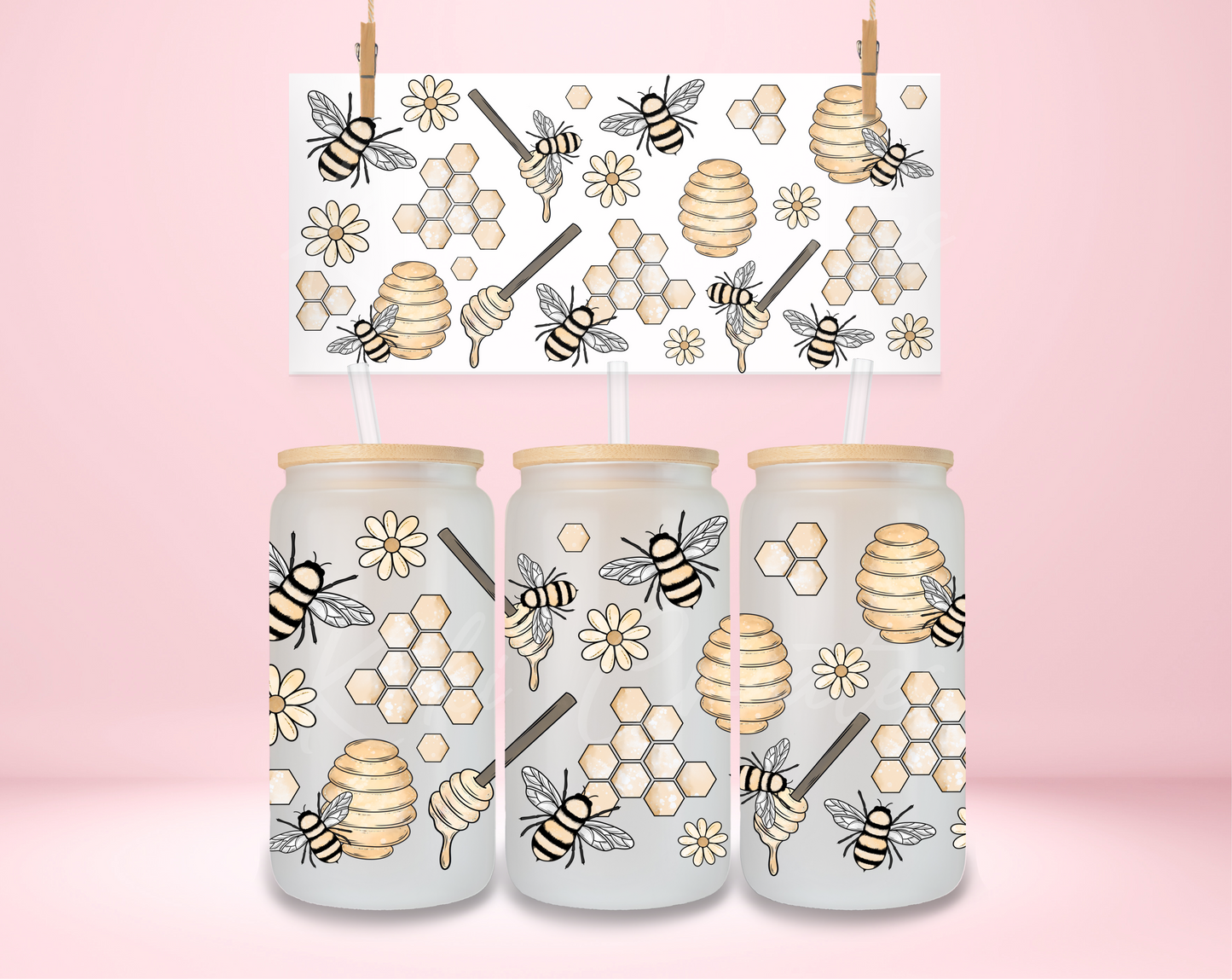 Bees and Honey UVDTF Wrap