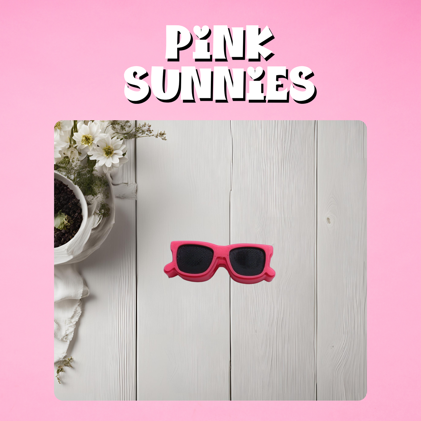 Pink Sunnies Straw Topper