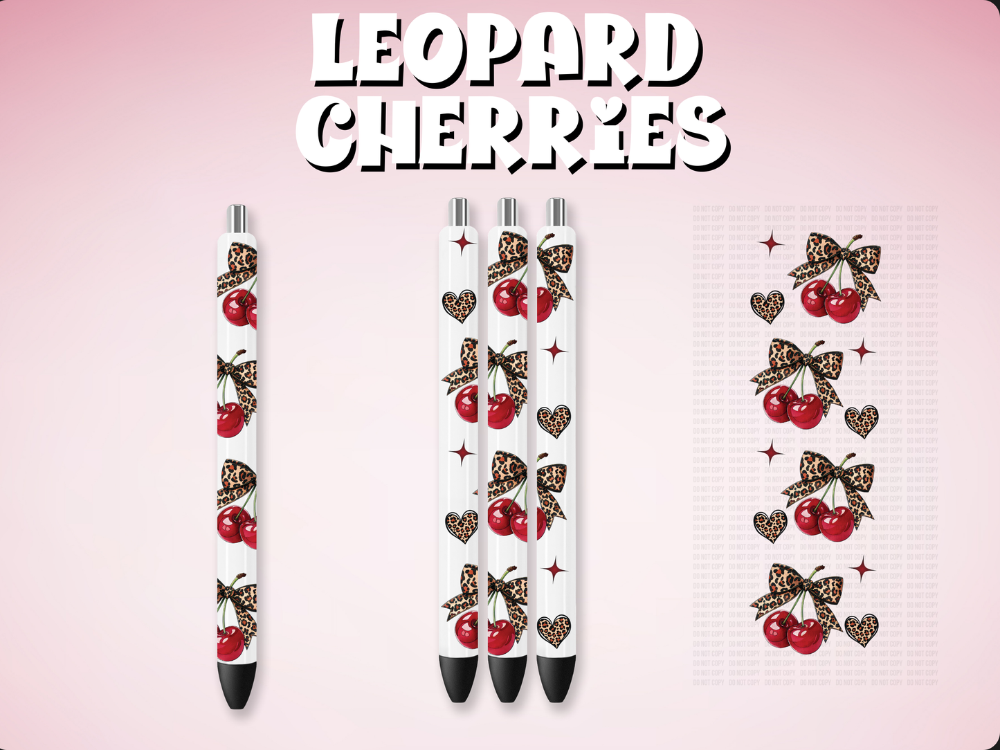 Leopard Cherries UVDTF Pen Wrap