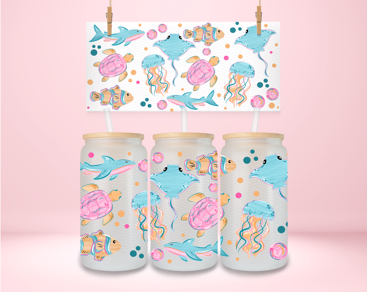 Sea Animals UVDTF Wrap