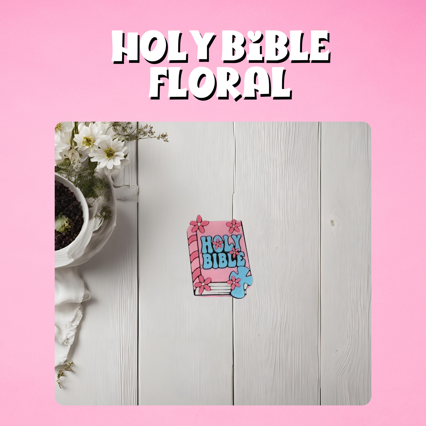 Holy Bible Straw Topper