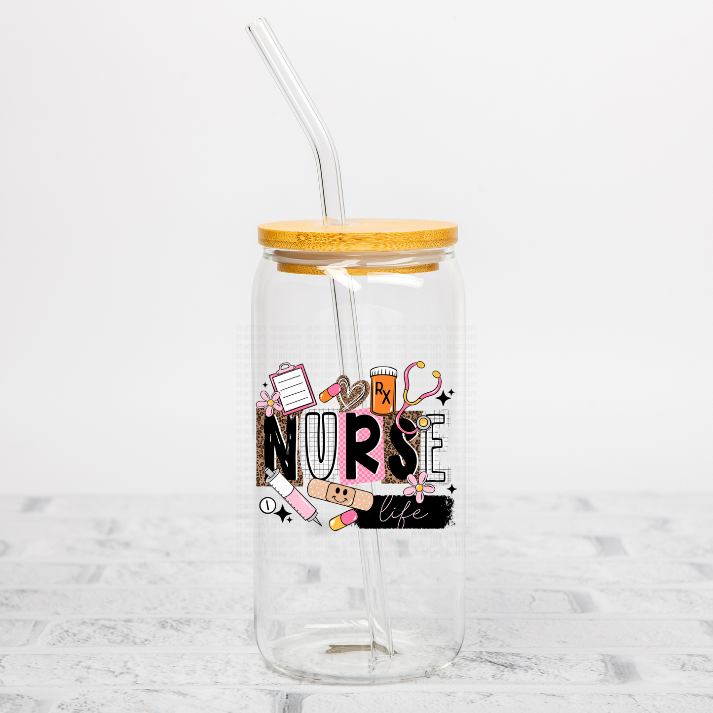Nurse Life Leopard UVDTF Decal