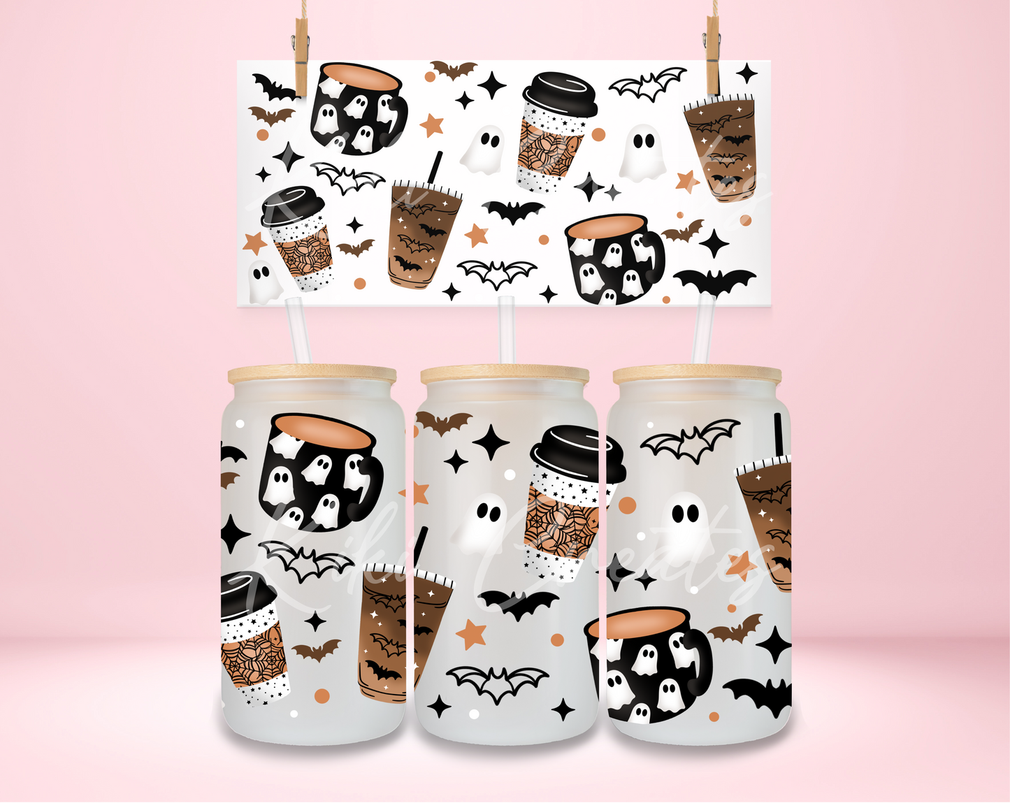 Spooky Coffees UVDTF Wrap