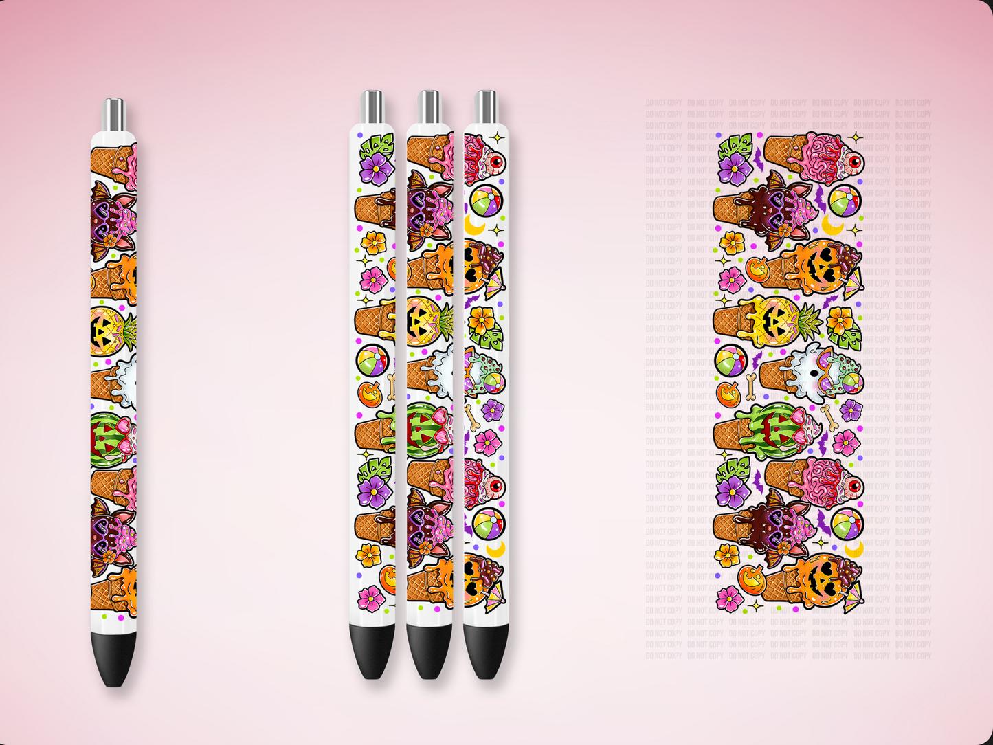 Spooky Summer Ice Cream Pen Wrap