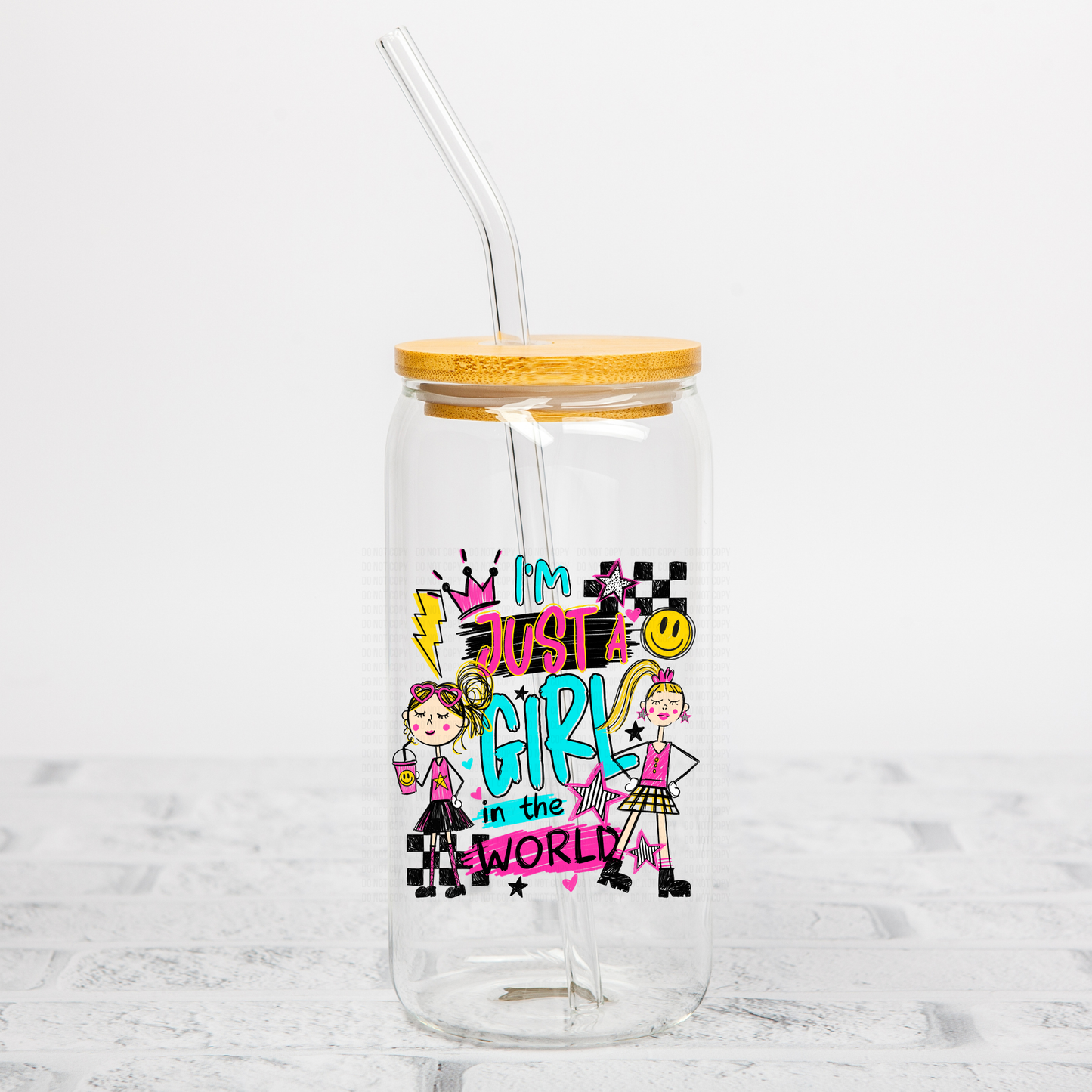 I'm Just A Girl UVDTF Decal