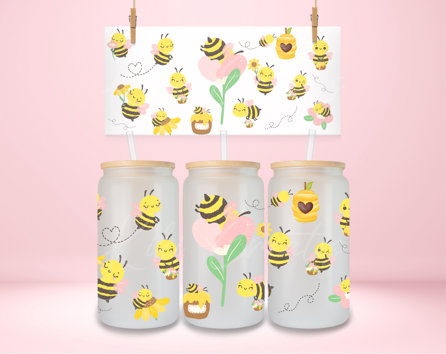 Spring Bees UVDTF Wrap