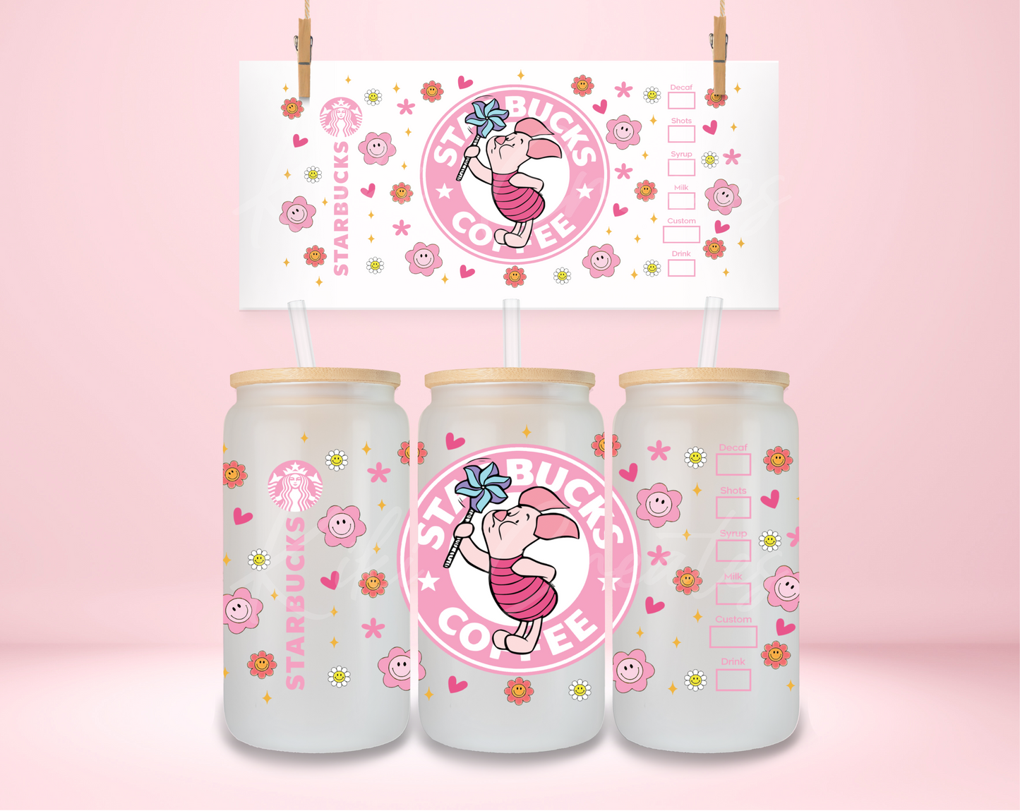 Piglet Starbies UVDTF Wrap