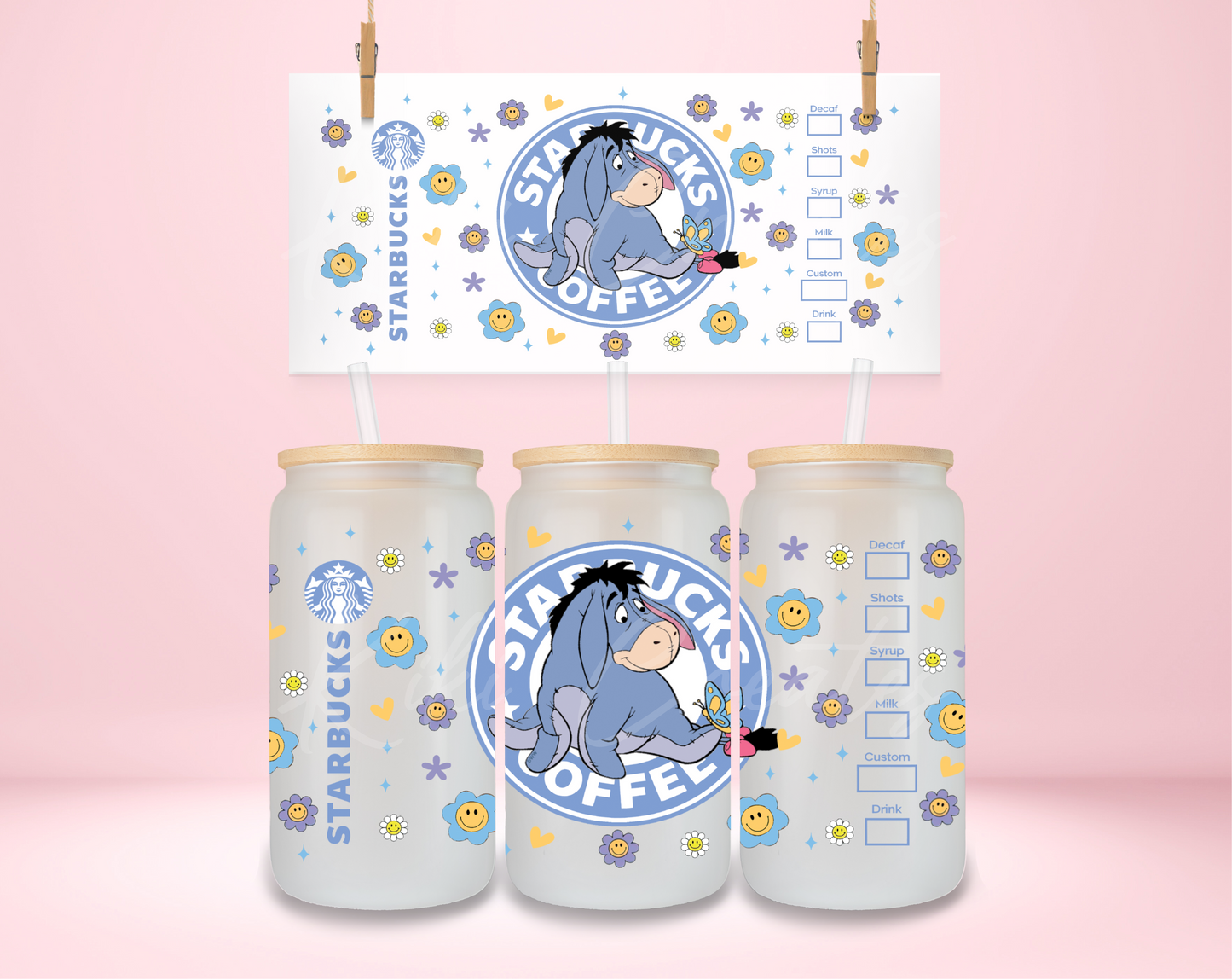 Eeyore Starbies UVDTF Wrap
