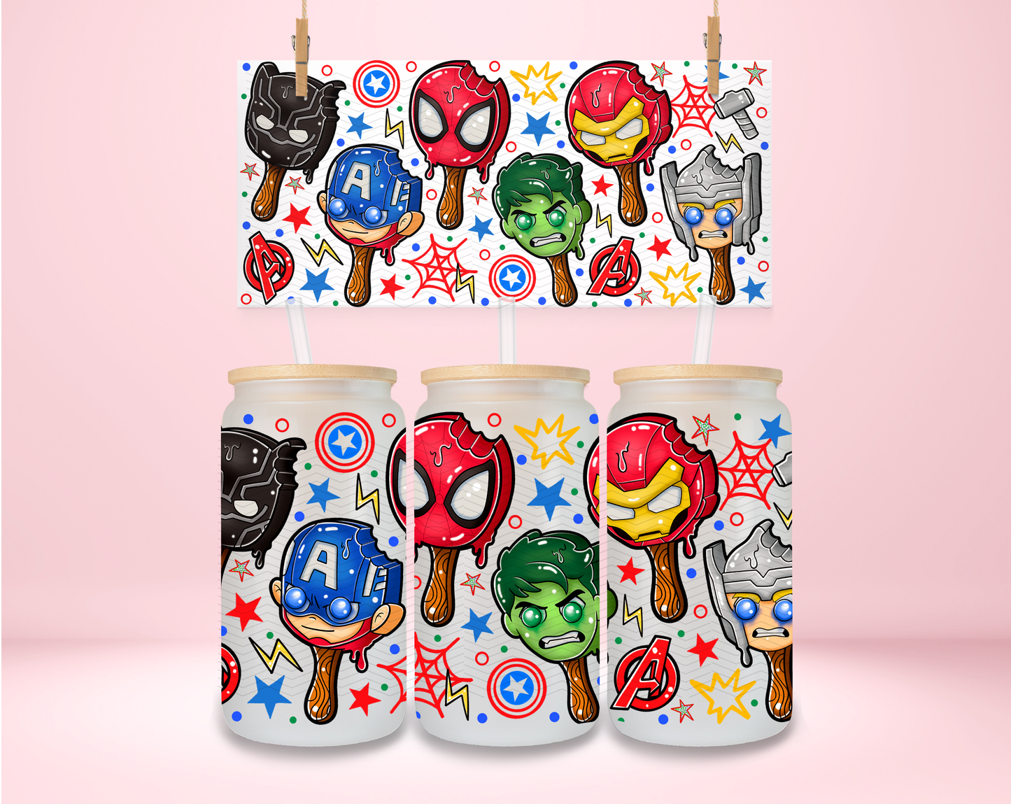 Superhero Ice Cream UVDTF Wrap