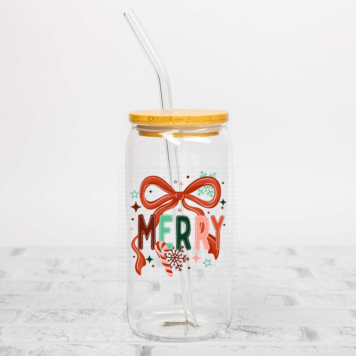 Merry Coquette Bow UVDTF Decal