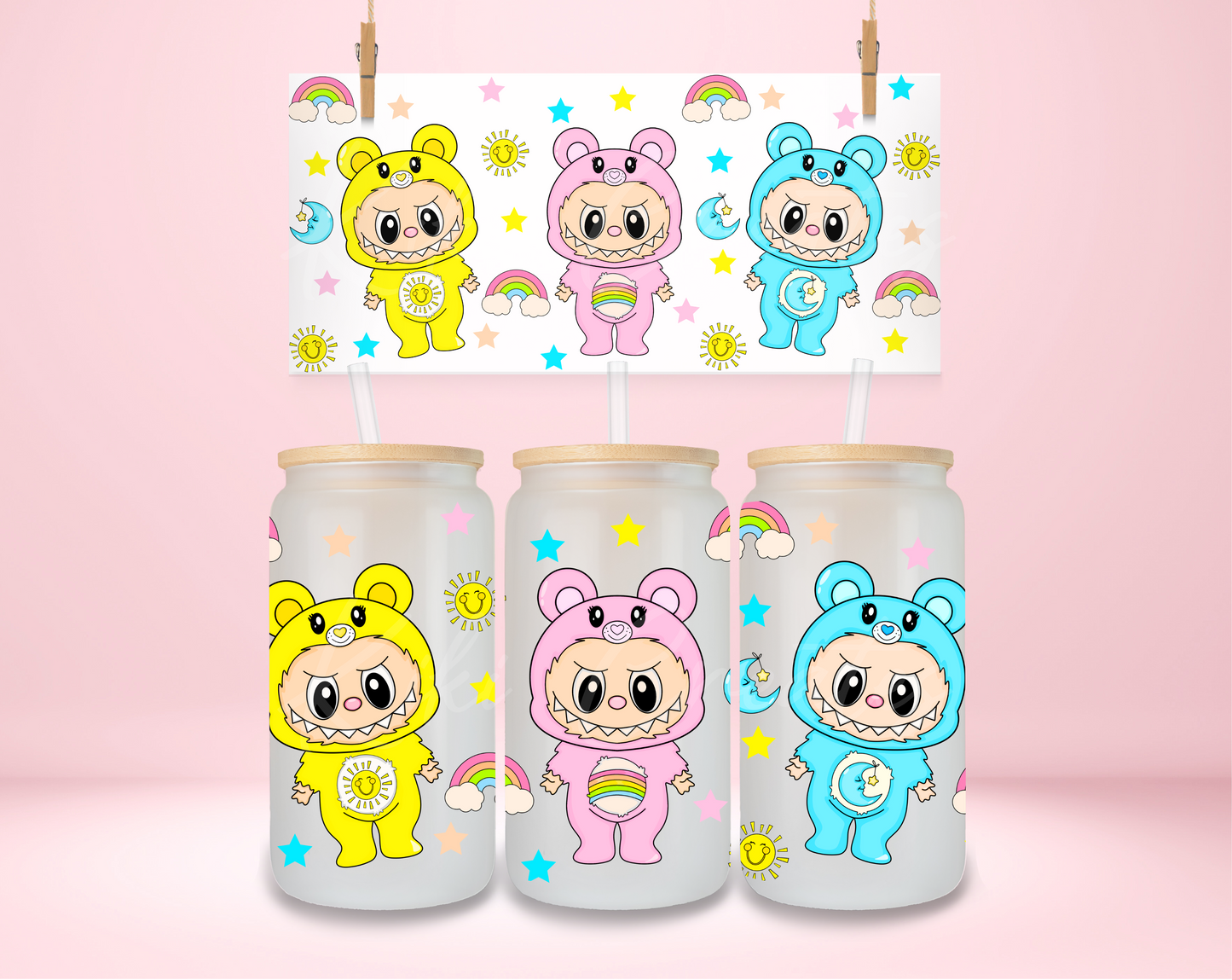 Labubu Care Bears UVDTF Wrap