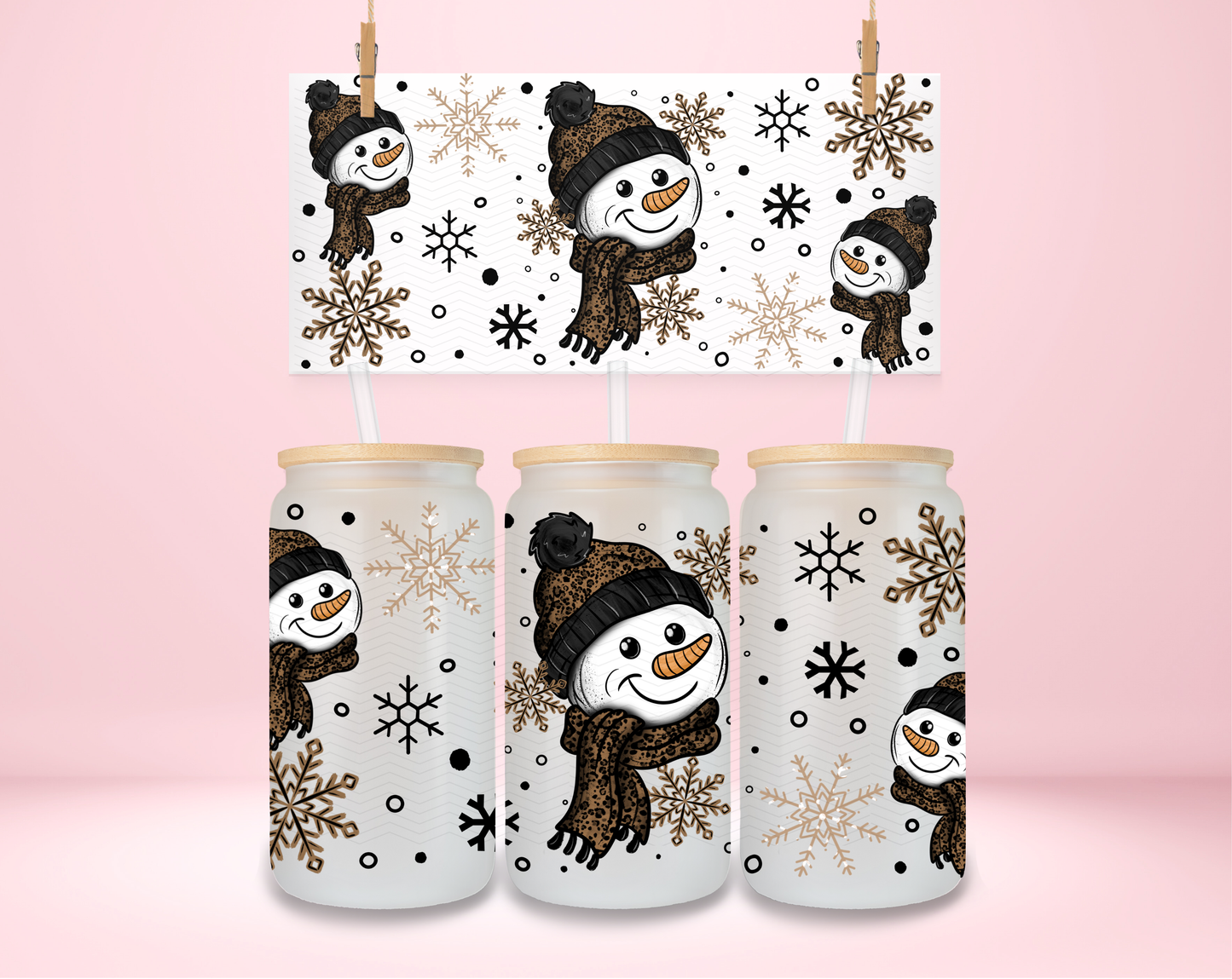 Leopard Snowman UVDTF Wrap