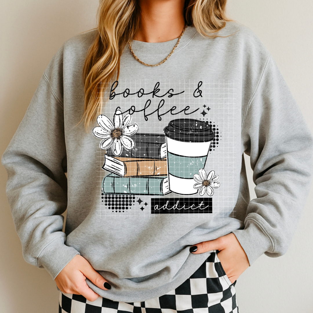 Books & Coffee Addict DTF