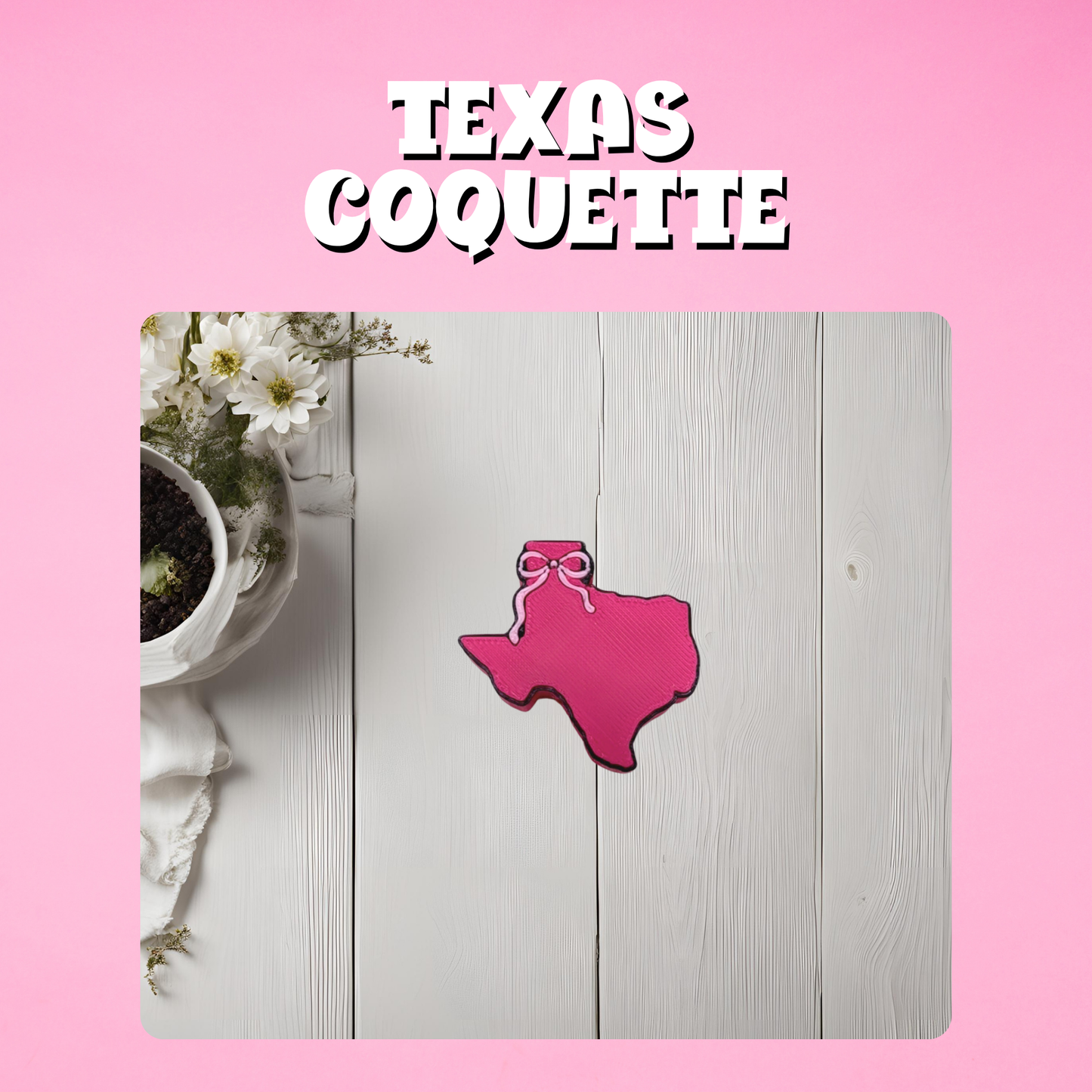 Texas Coquette Straw Topper