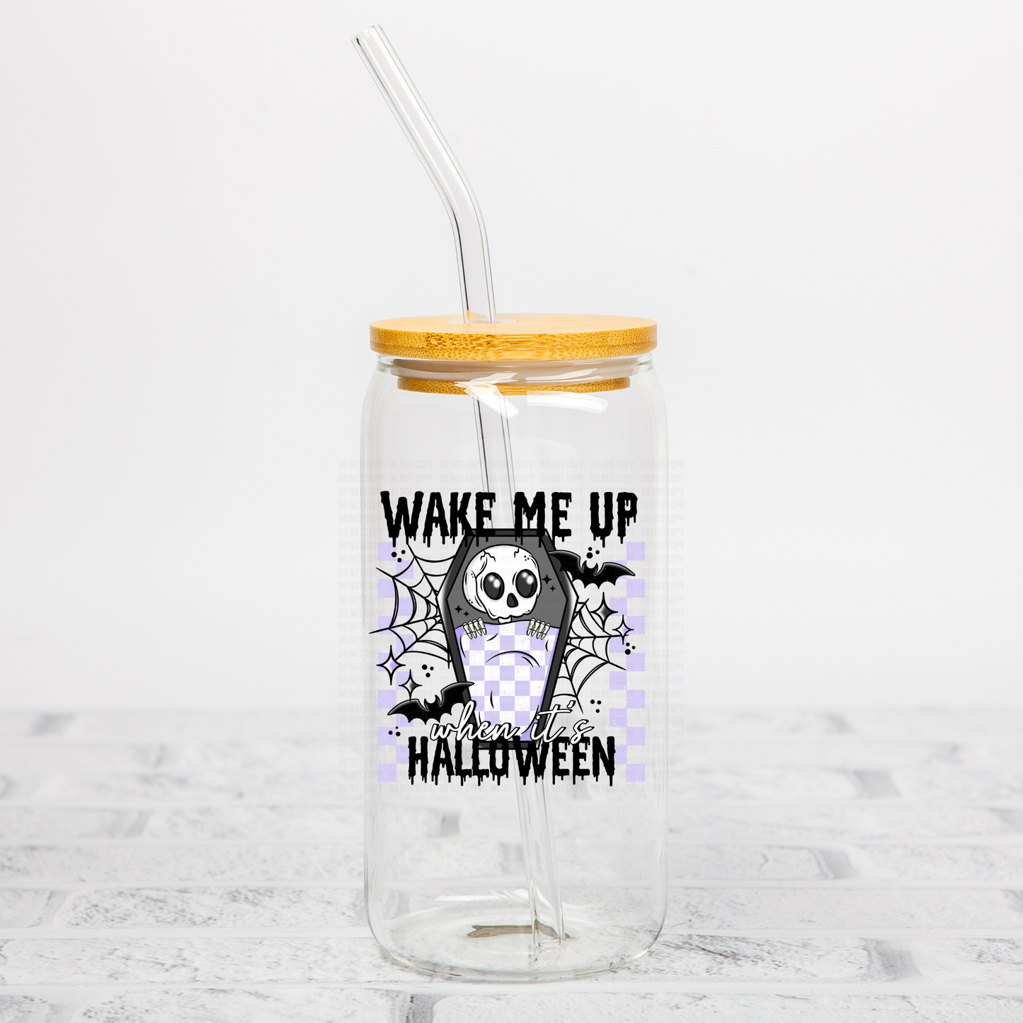 Wake Me Up When Its Halloween UVDTF Decal