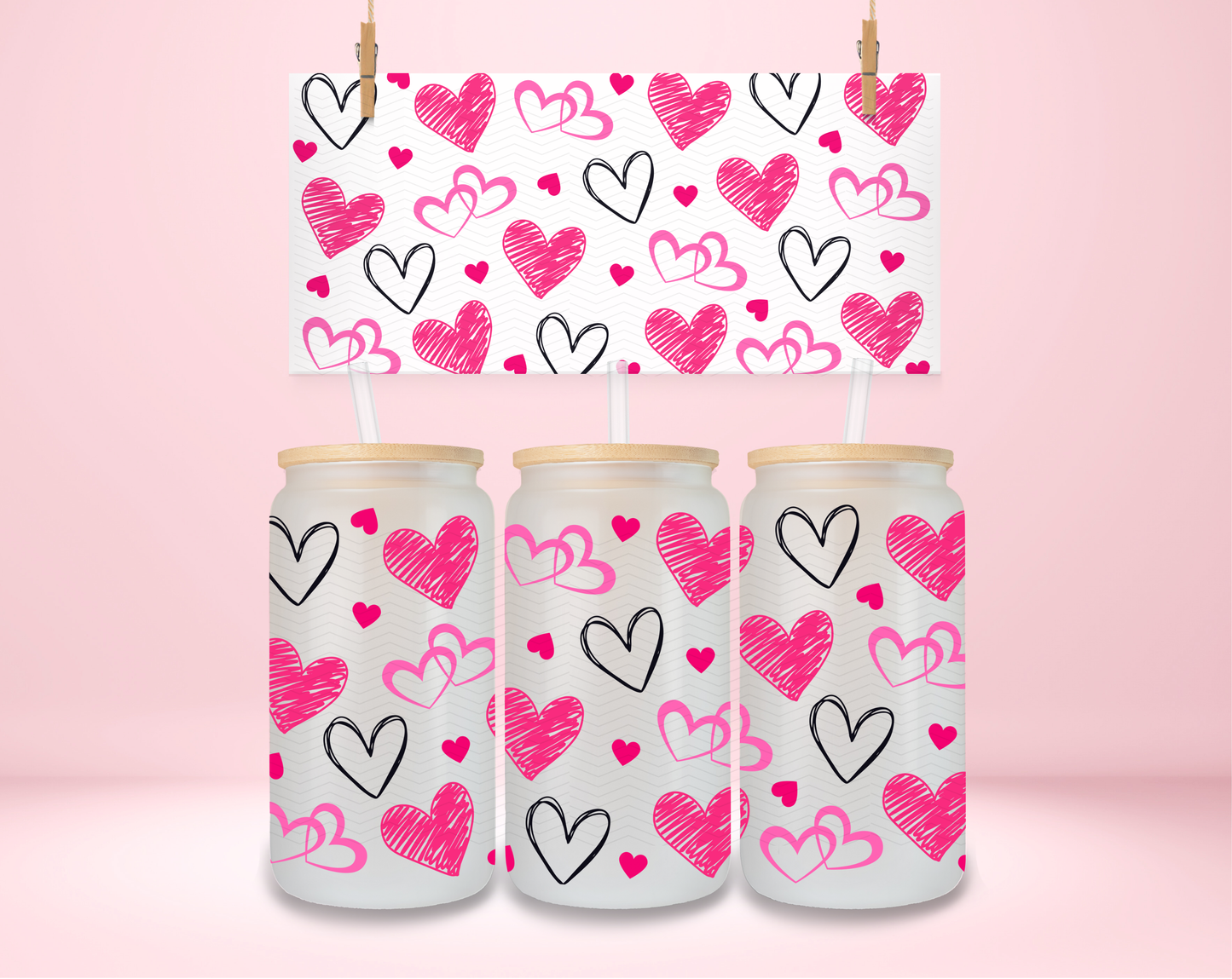 Heart Doodles UVDTF Wrap