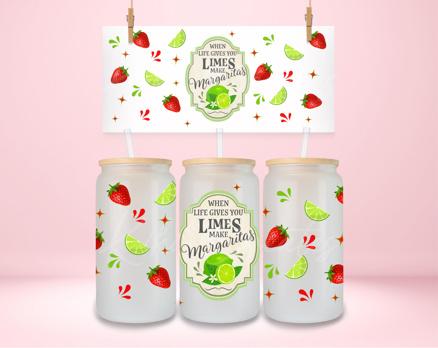Limes, Tequila and Strawberries UVDTF Wrap