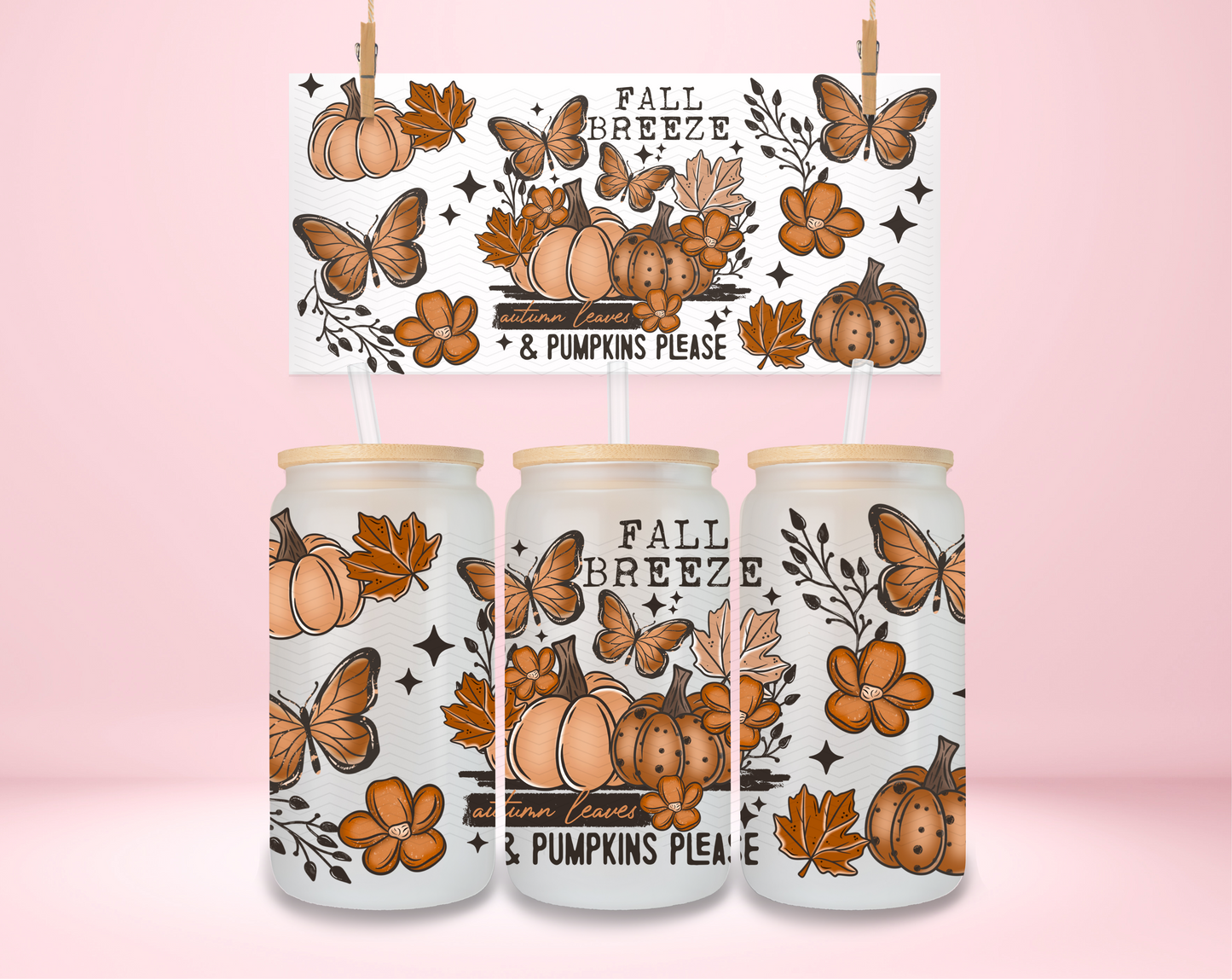 Fall Breeze Autumn Leaves UVDTF Wrap