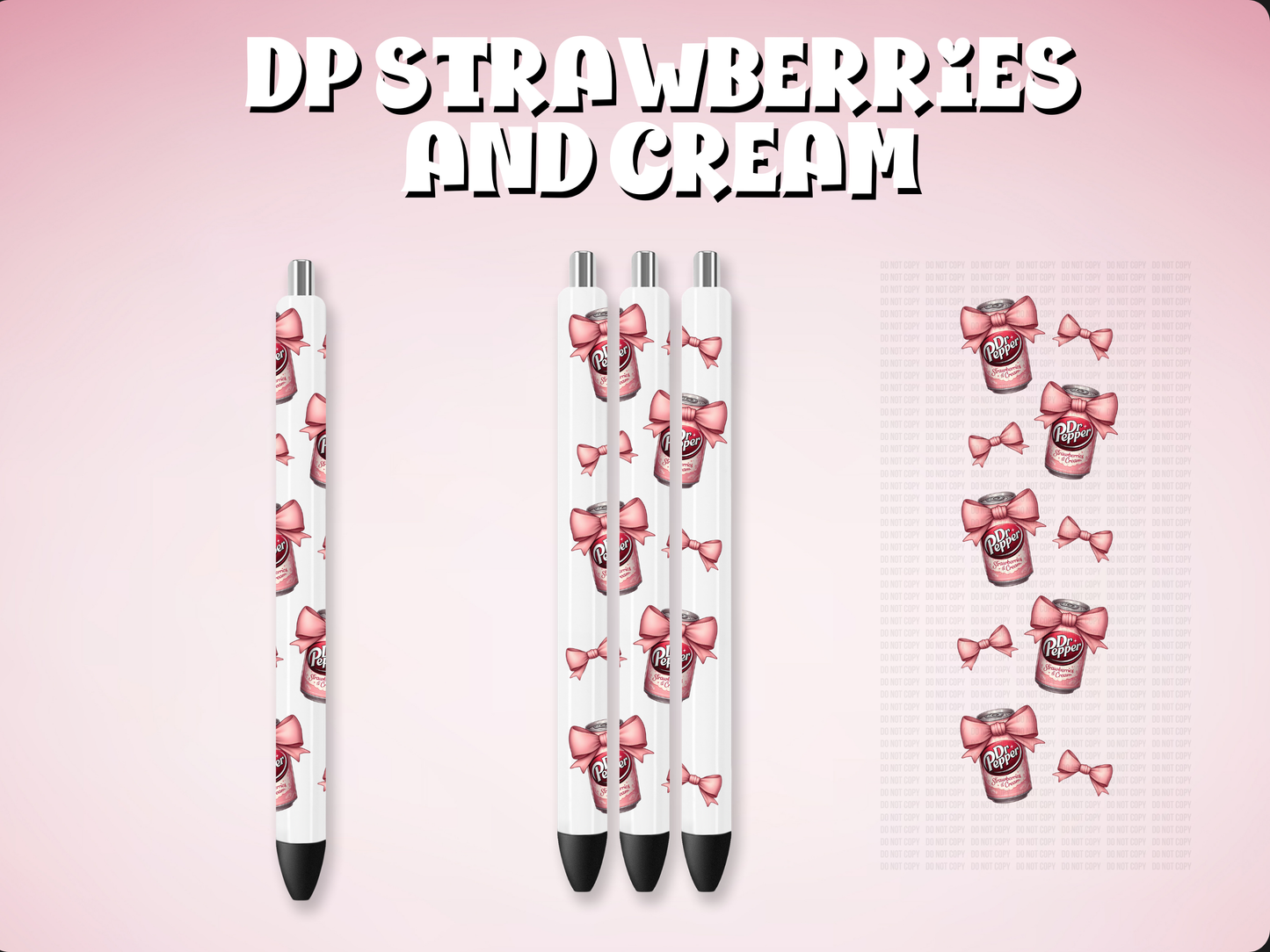 DP Strawberries and Cream UVDTF Pen Wrap