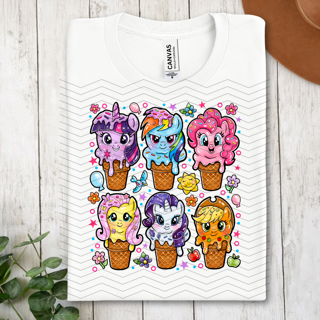 Little Pony Ice Cream DTF