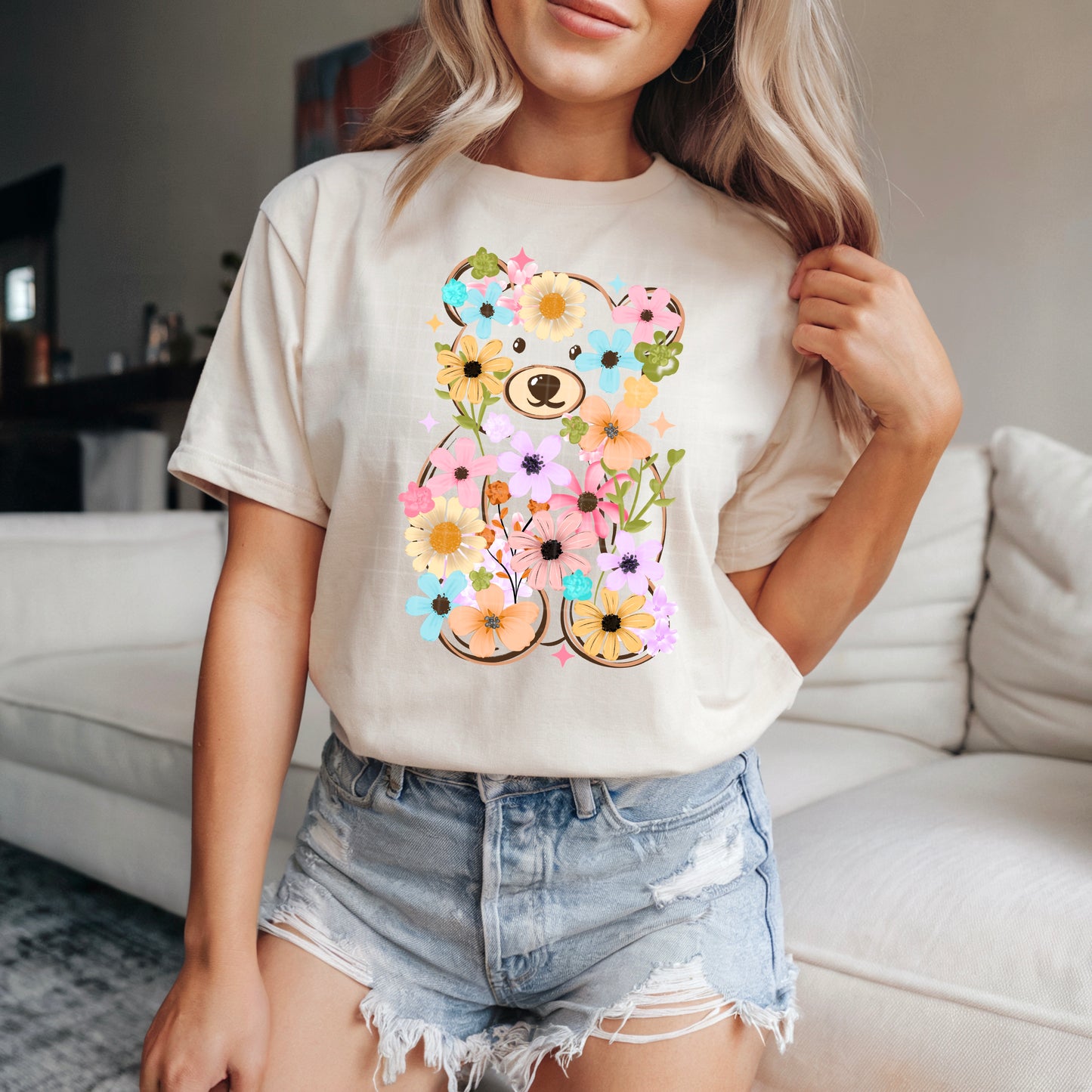 Floral Spring Bear DTF