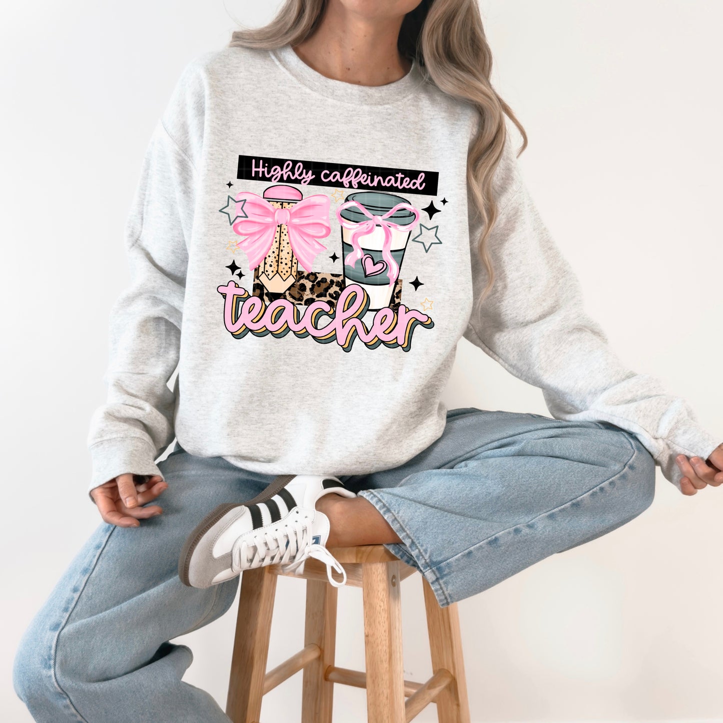 Highly Caffeinated Teacher Coquette DTF