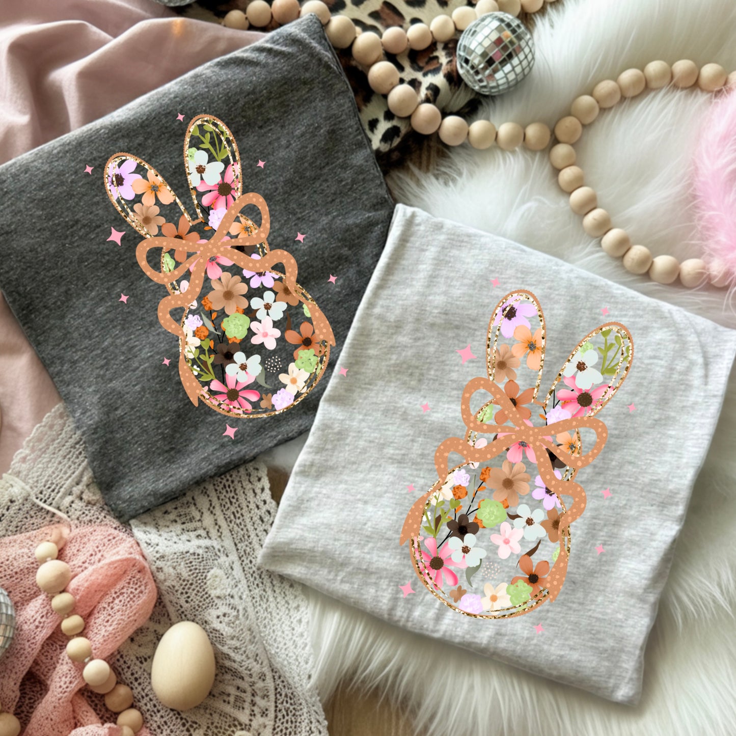 Floral Spring Bunny DTF