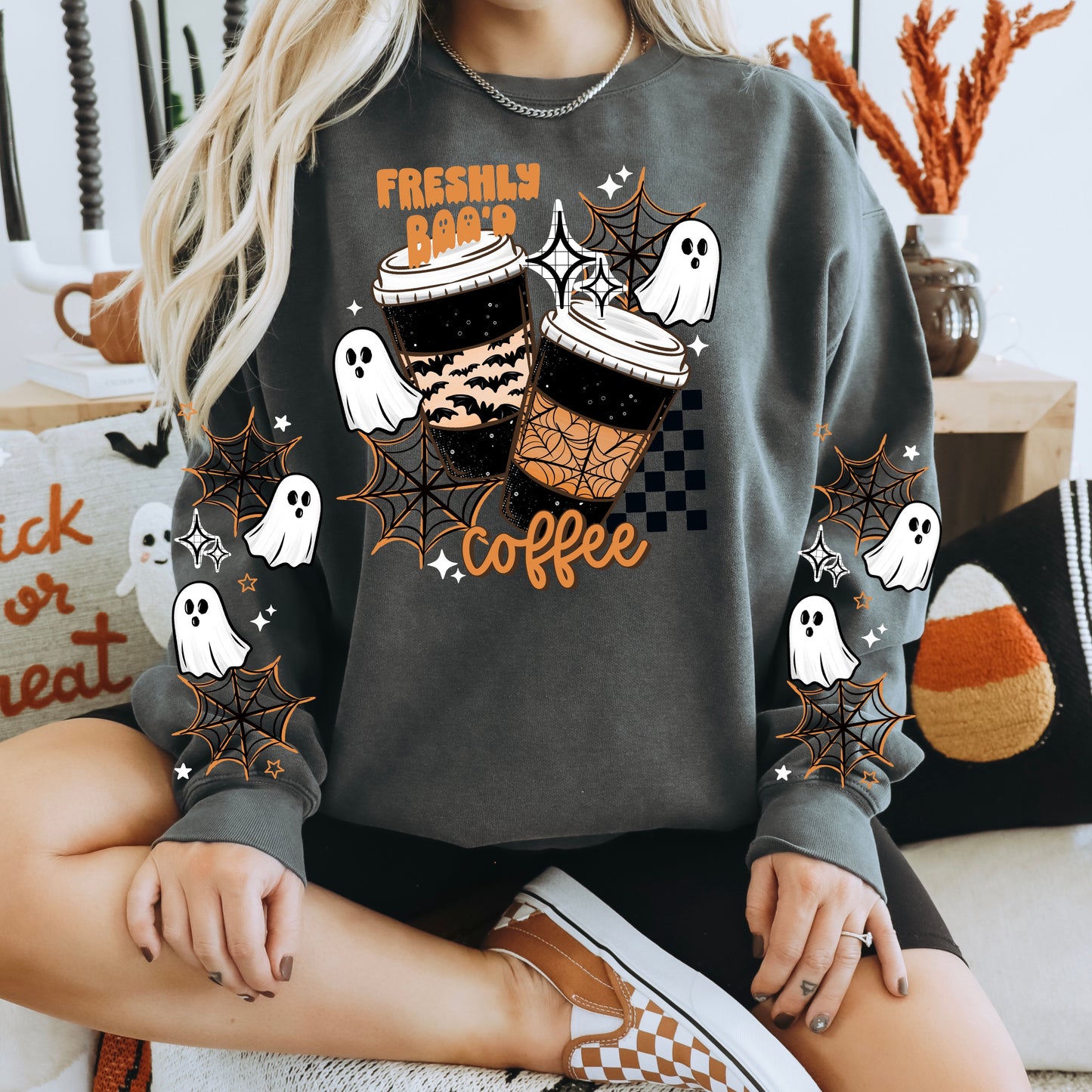 Freshly Boo'd Coffee W/ Sleeves DTF