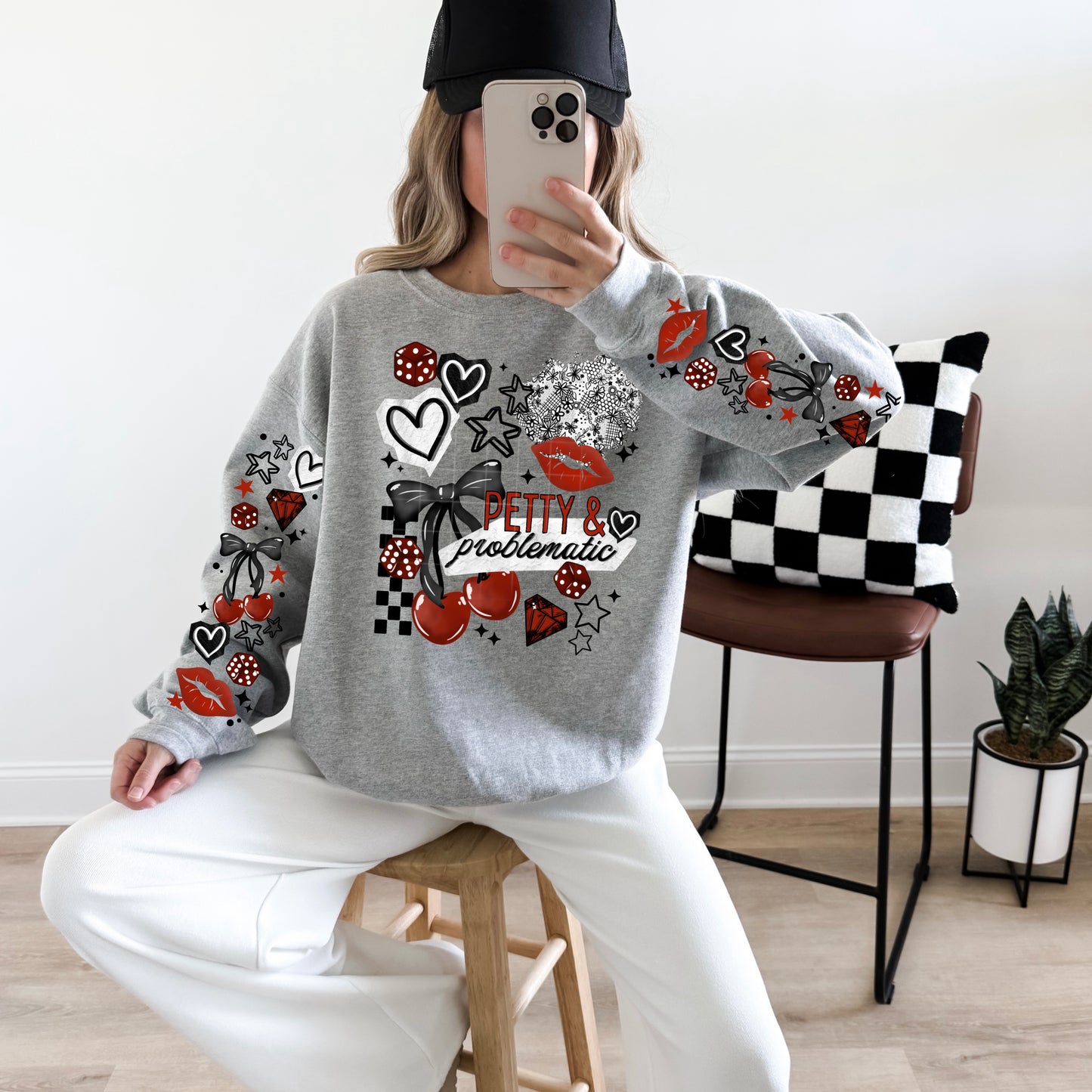 Petty and Problematic W/ Sleeves DTF