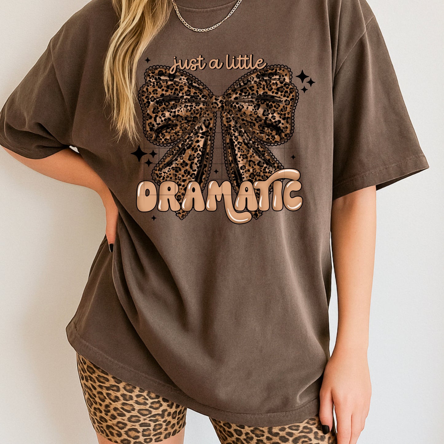 Just a Little Dramatic Leopard DTF