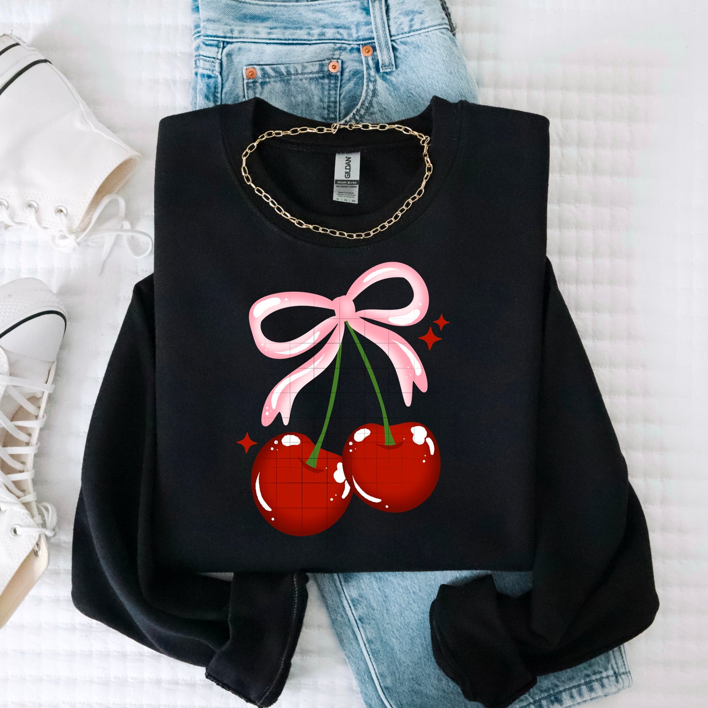 Pink Coquette Cherries DTF