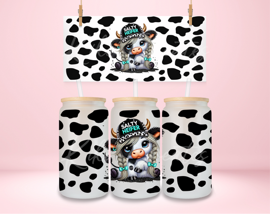 Salty Heifer Cow Print UVDTF Wrap